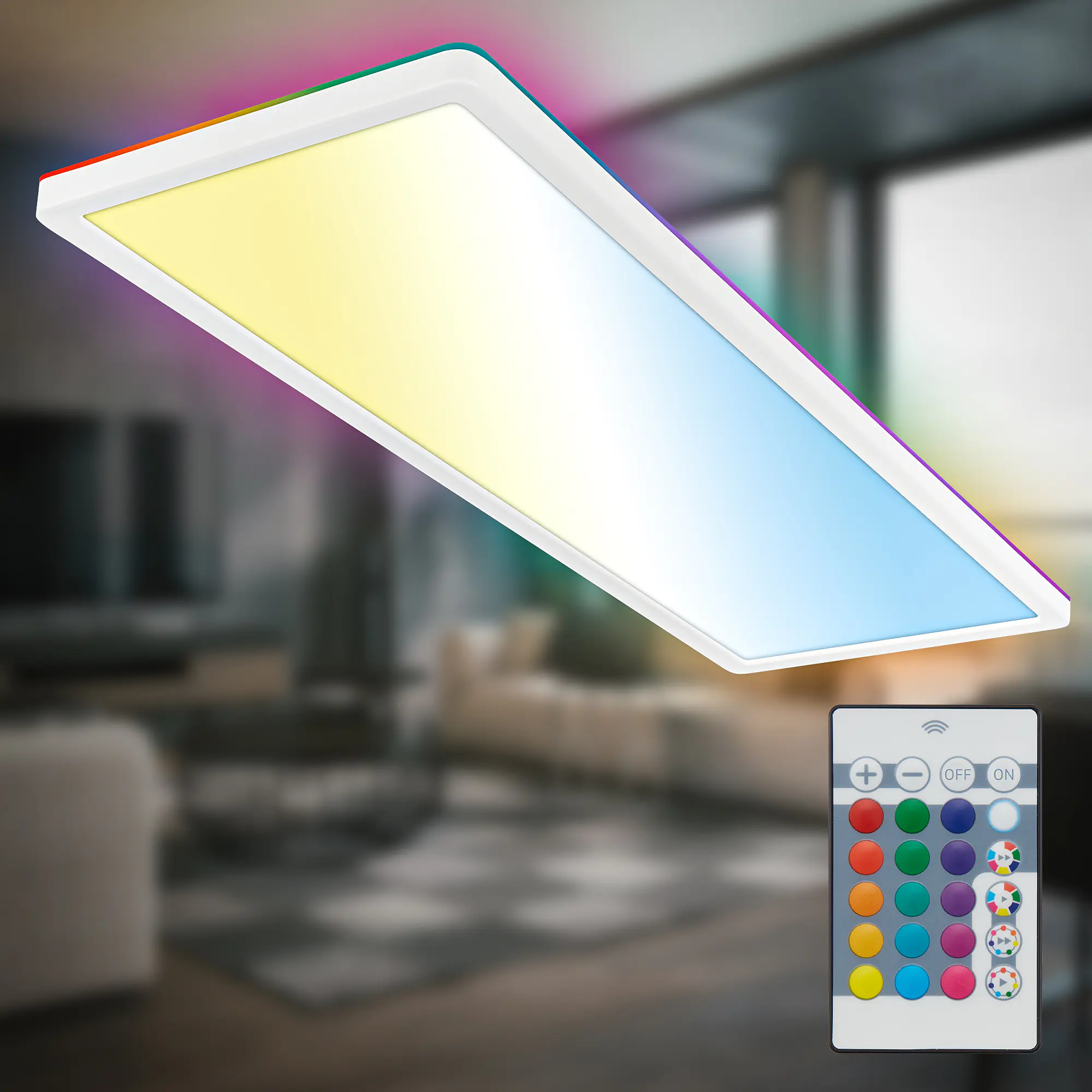 Briloner LED-Panelleuchte Slim 58 x 20 cm weiß RGB dimmbar