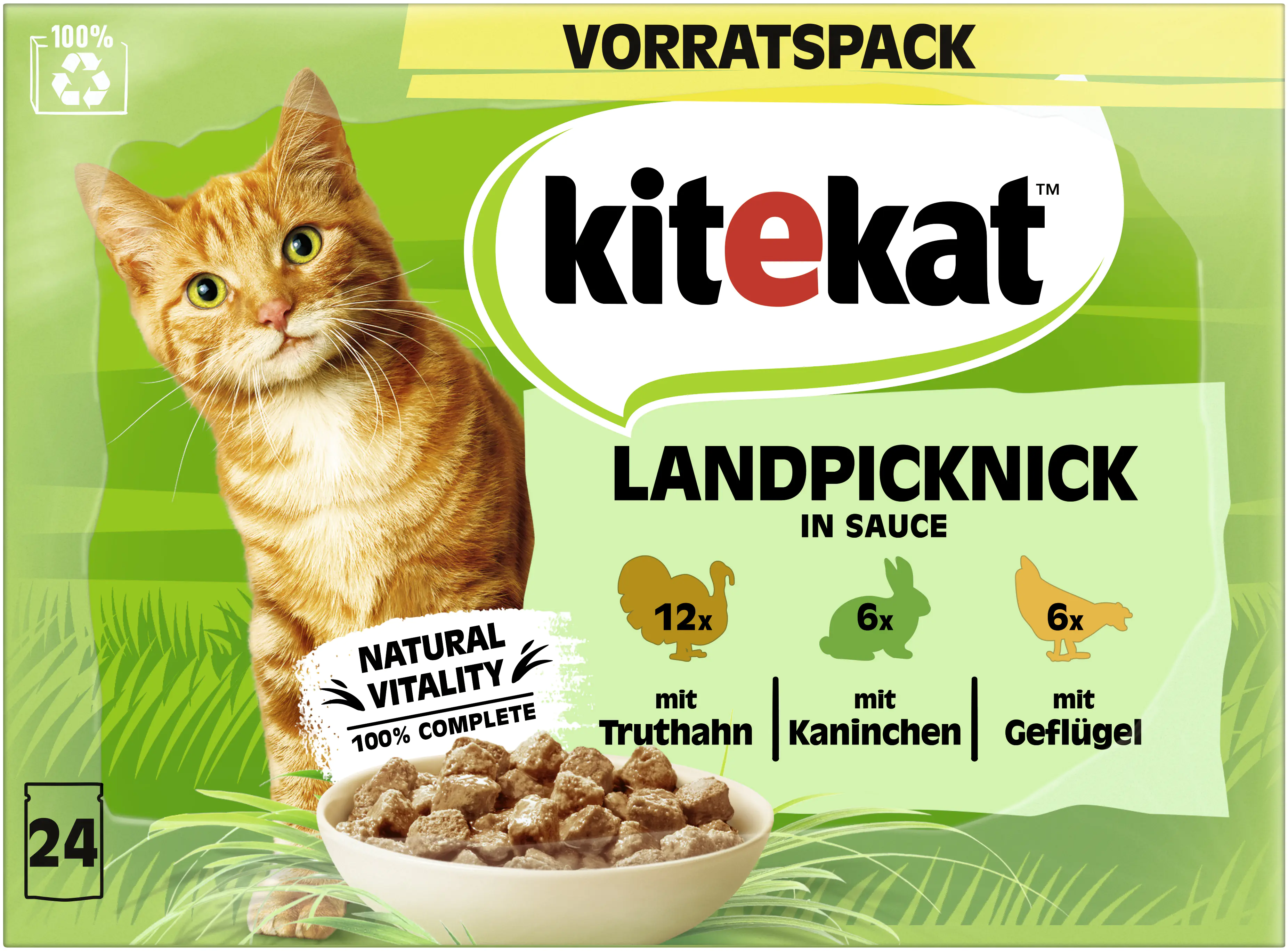 Kitekat Landpicknick in Sauce Multipack Vorratspack 24x85 g Kitekat Landpicknick in Sauce Multipack Vorratspack 24x85 g