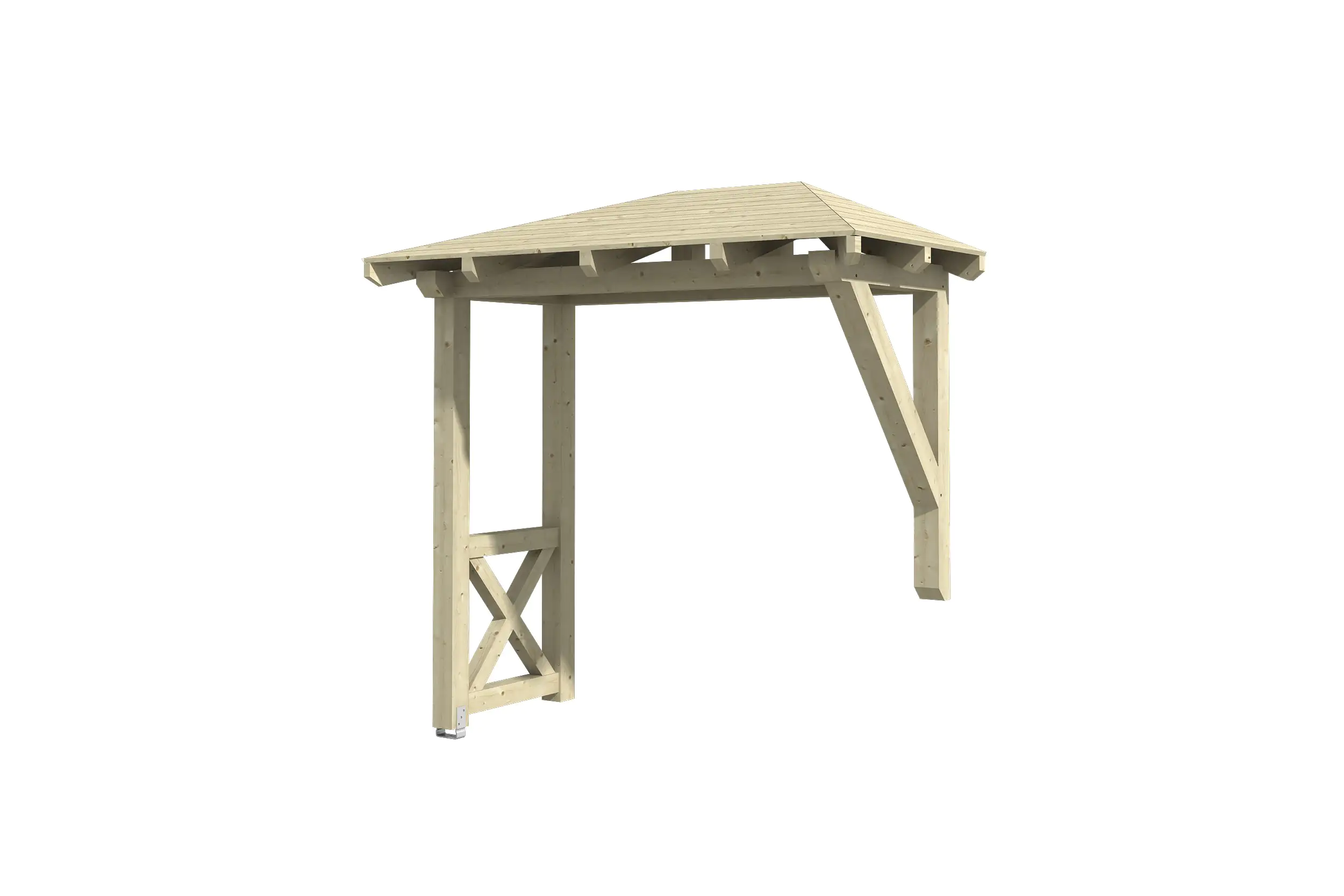 SKAN HOLZ Vordach Wismar Typ 3 258 x 126 cm, natur