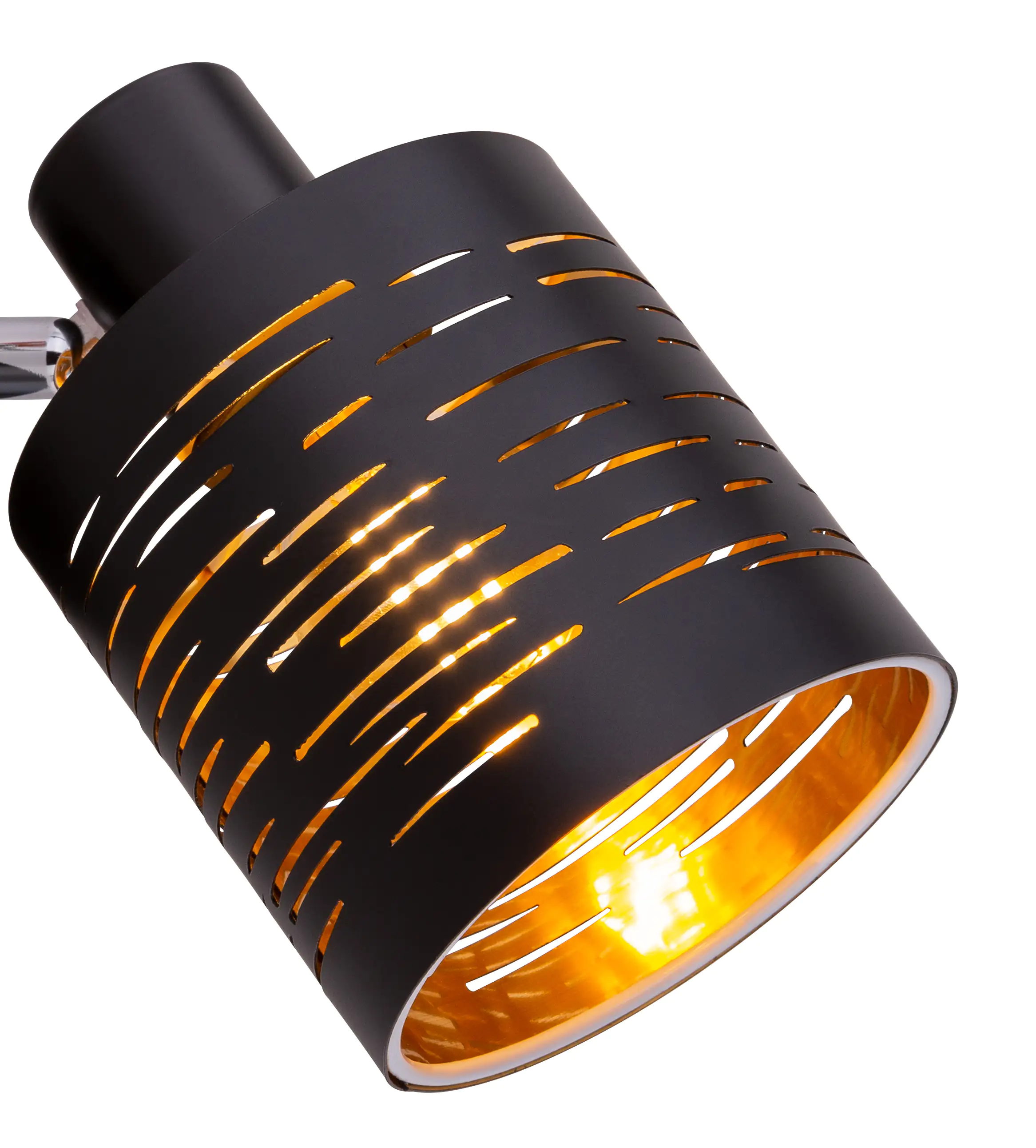 9007371398072_4 Globo 1er Spot Tunno schwarz-gold 14,5 x 10 cm E14, max. 15 W