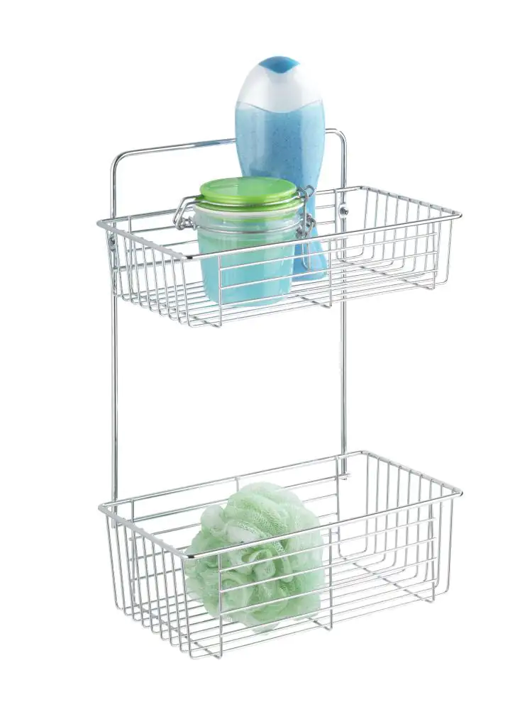 Wenko Duschkorb Catania Exclusiv Stahl, chrom, 2 Ablagen