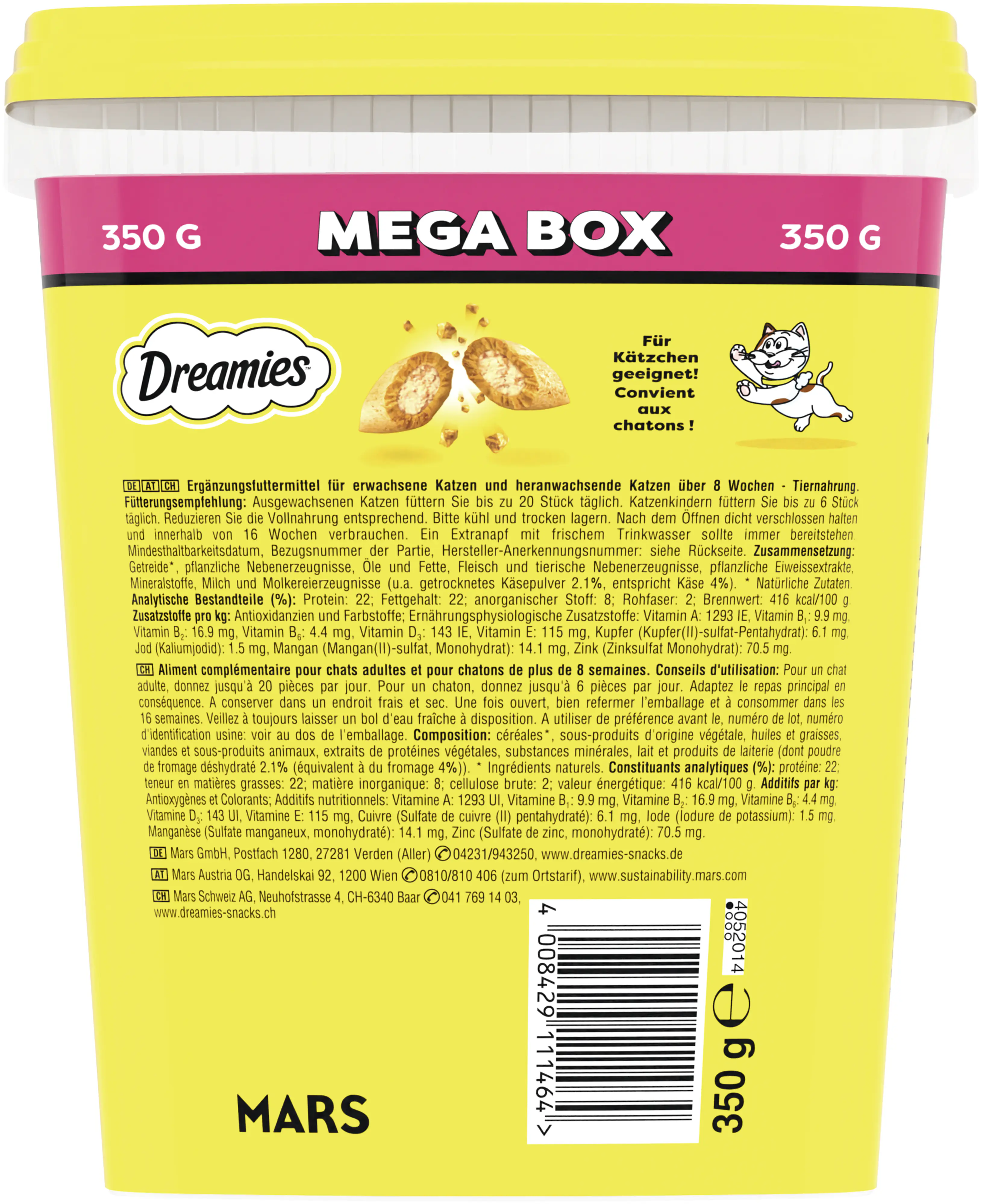 Dreamies Mega Box Katzensnack 350 g Käse