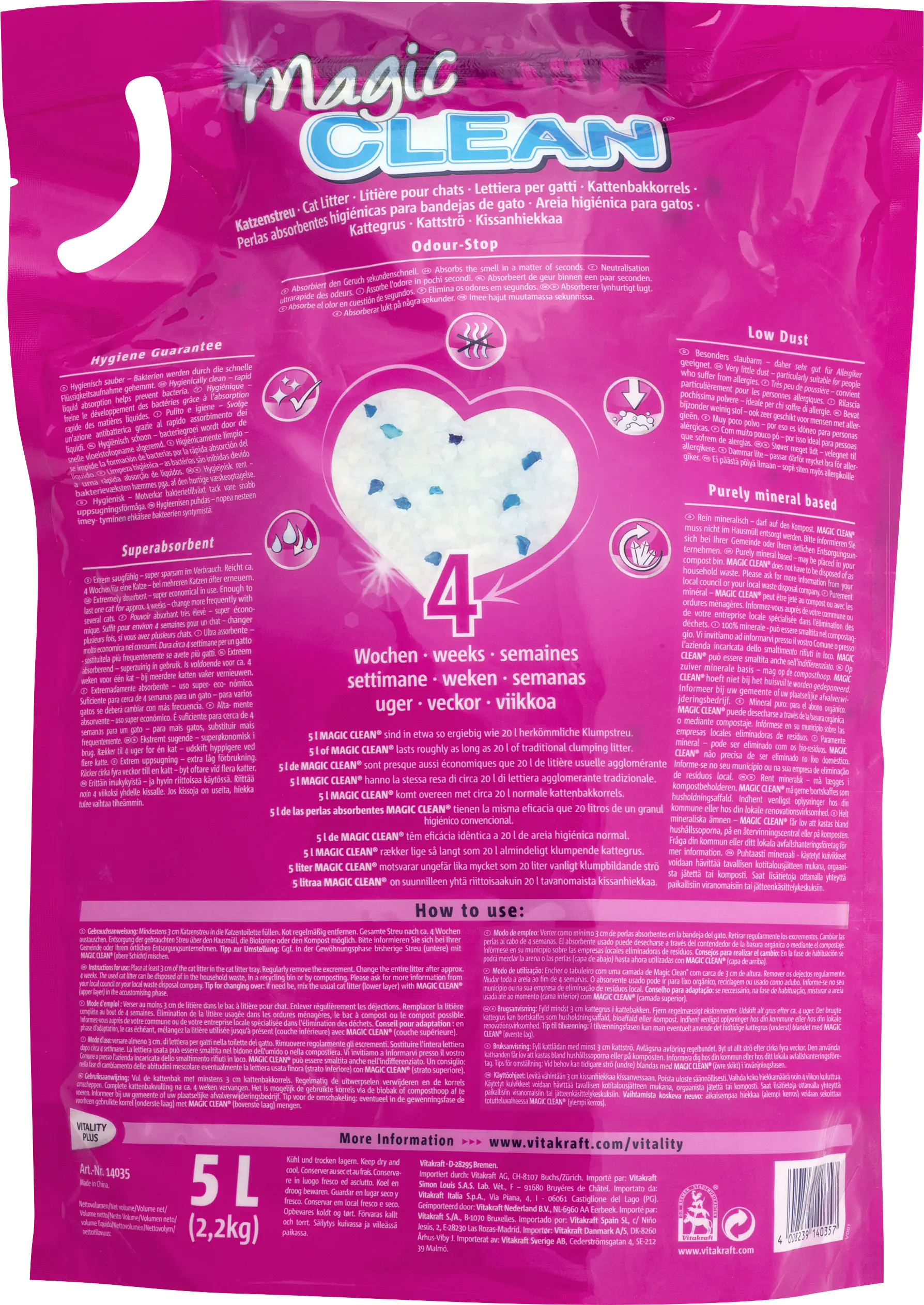 Vitakraft Katzenstreu Magic CLEAN® 5 l Silikatstreu Vitakraft Katzenstreu Magic CLEAN® 5 l Silikatstreu