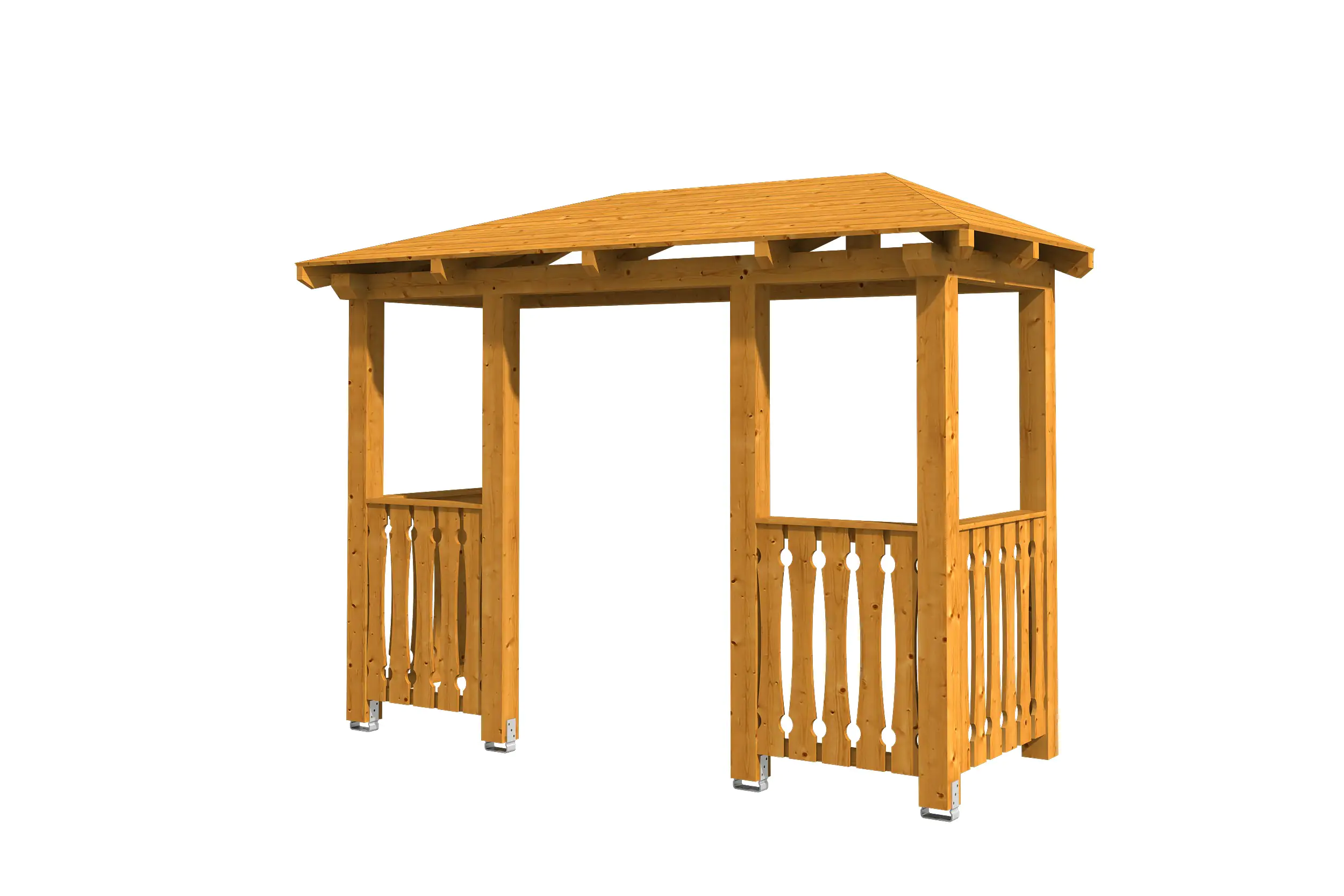 SKAN HOLZ Vordach Wismar Typ 6 351 x 134 cm, lasiert in Eiche hell