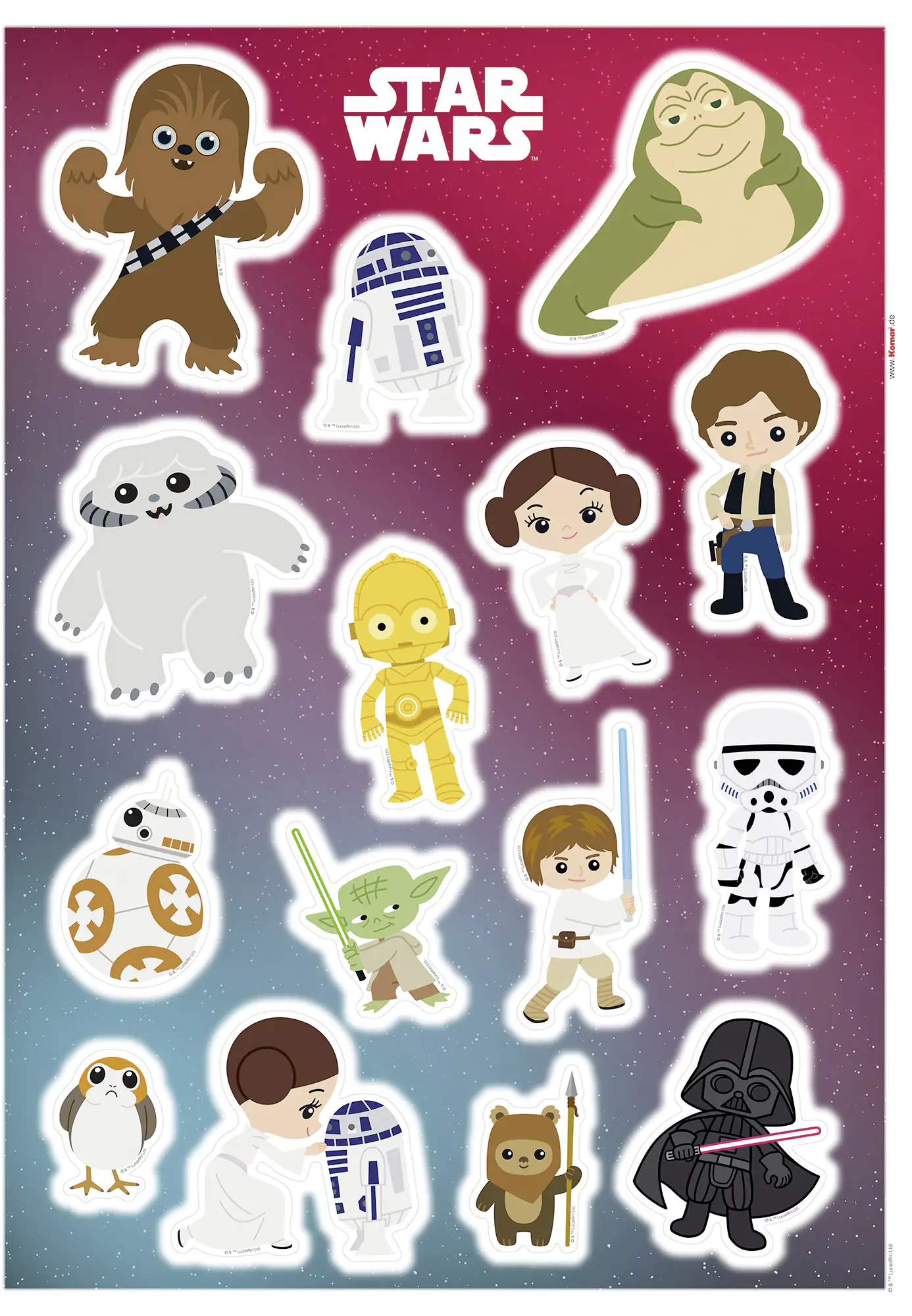 Komar Dekosticker SW Little Heroes 50 x 70 cm Komar Dekosticker SW Little Heroes 50 x 70 cm