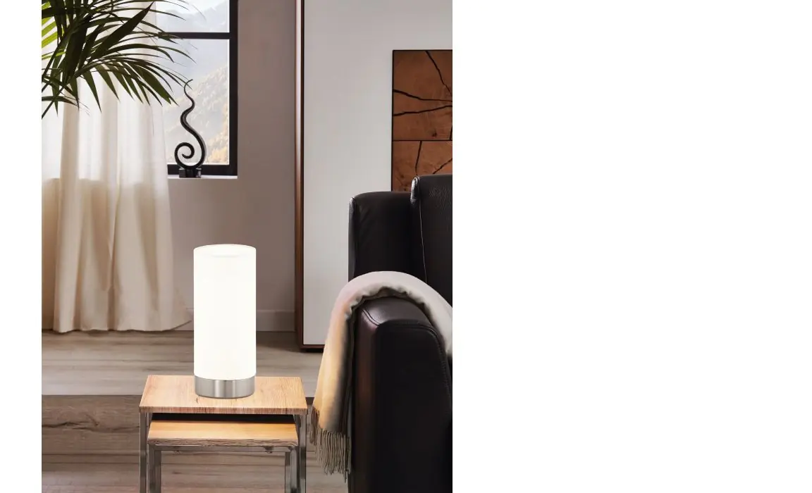 Eglo Tischleuchte Damasco 1 nickel-matt 21,5 x 10 cm E27, max. 60 W