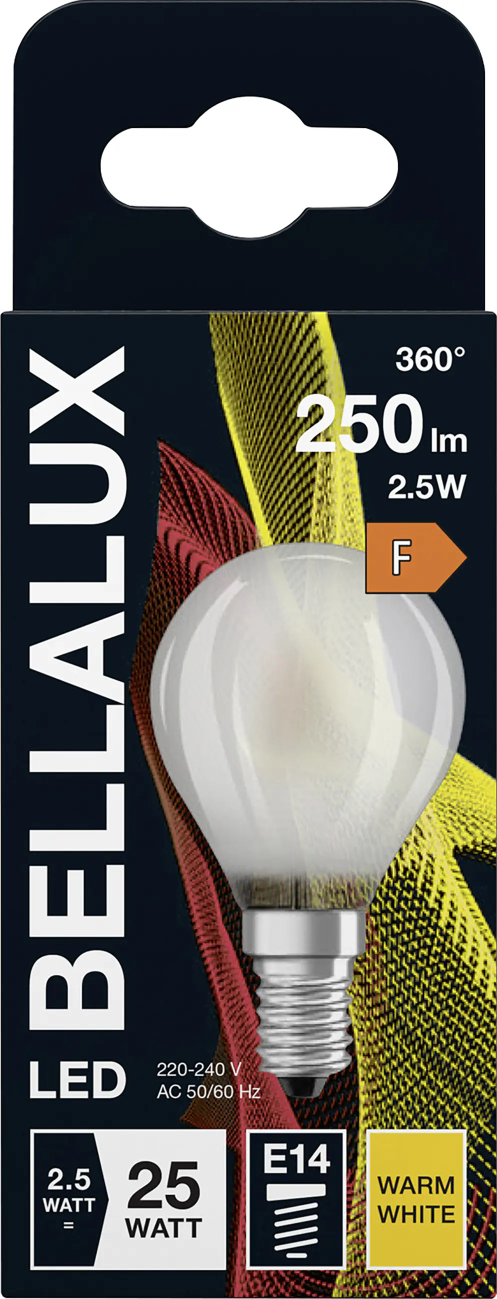 Bellalux LED Leuchtmittel Klassik P25 E14 2,5 W warmweiß weiß matt