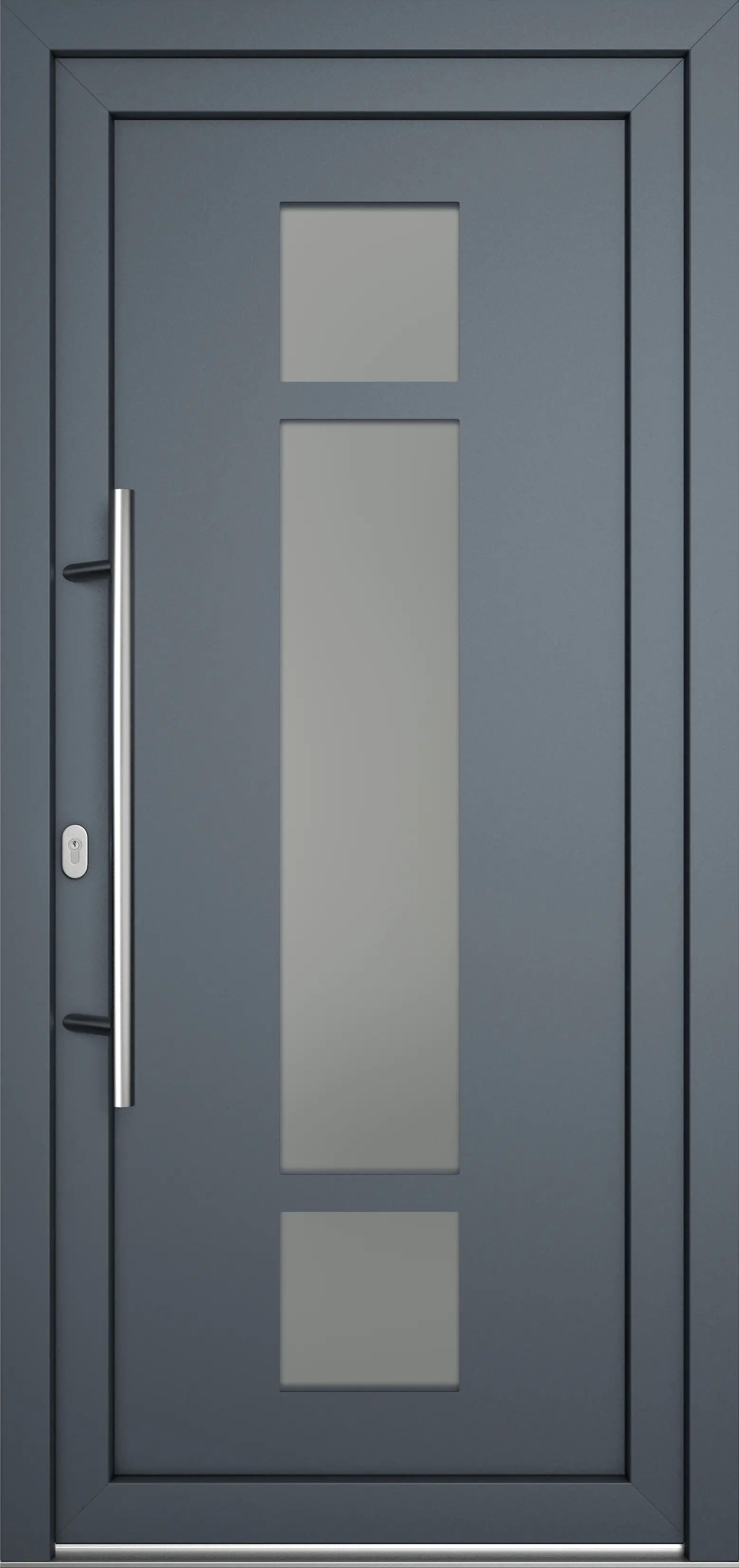 Meeth Haustür Optimal Pro PVC Modell 102 108 x 208 cm DIN Links weiß/titan Meeth Haustür Optimal Pro PVC Modell 102 108 x 208 cm DIN Links weiß/titan