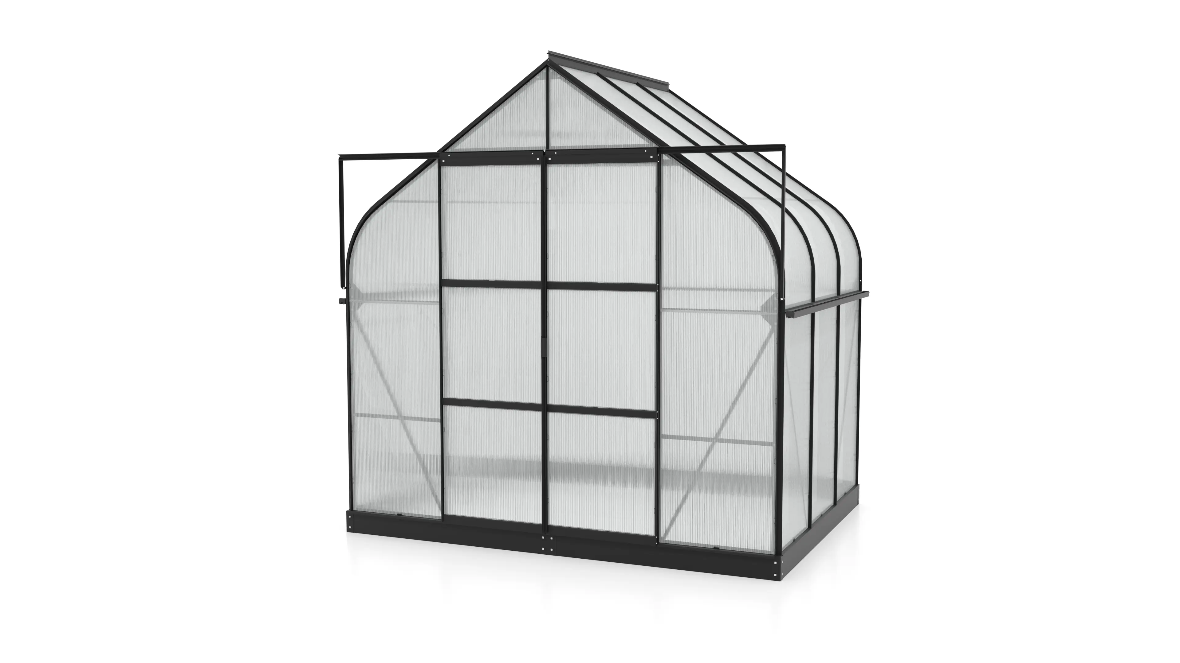 Vitavia Gewächshaus-Set-Set Dione 5000 HKP 4 mm schwarz 254 x 192 cm