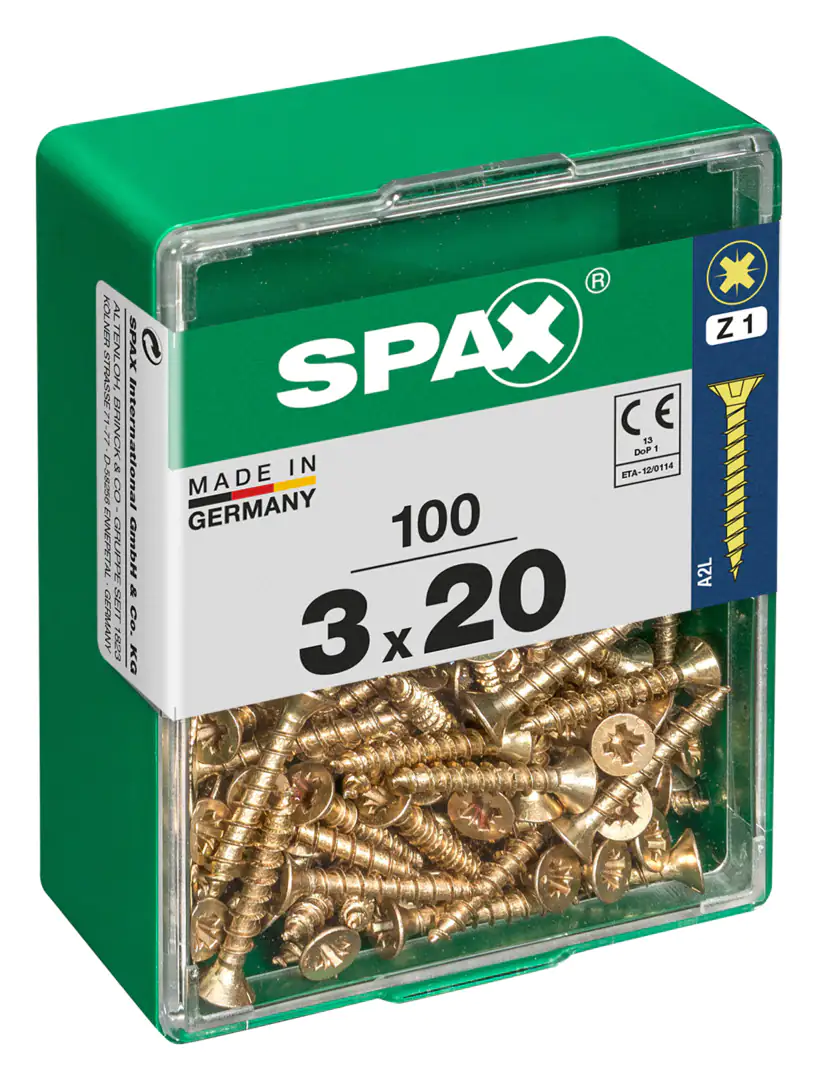 Spax Universalschrauben 3.0 x 20 mm PZ 1 - 100 Stk.