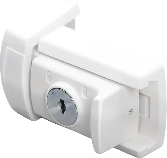 Burg Wächter Tür-Fensterriegel 80 x 45 mm weiß mit Schlüssel