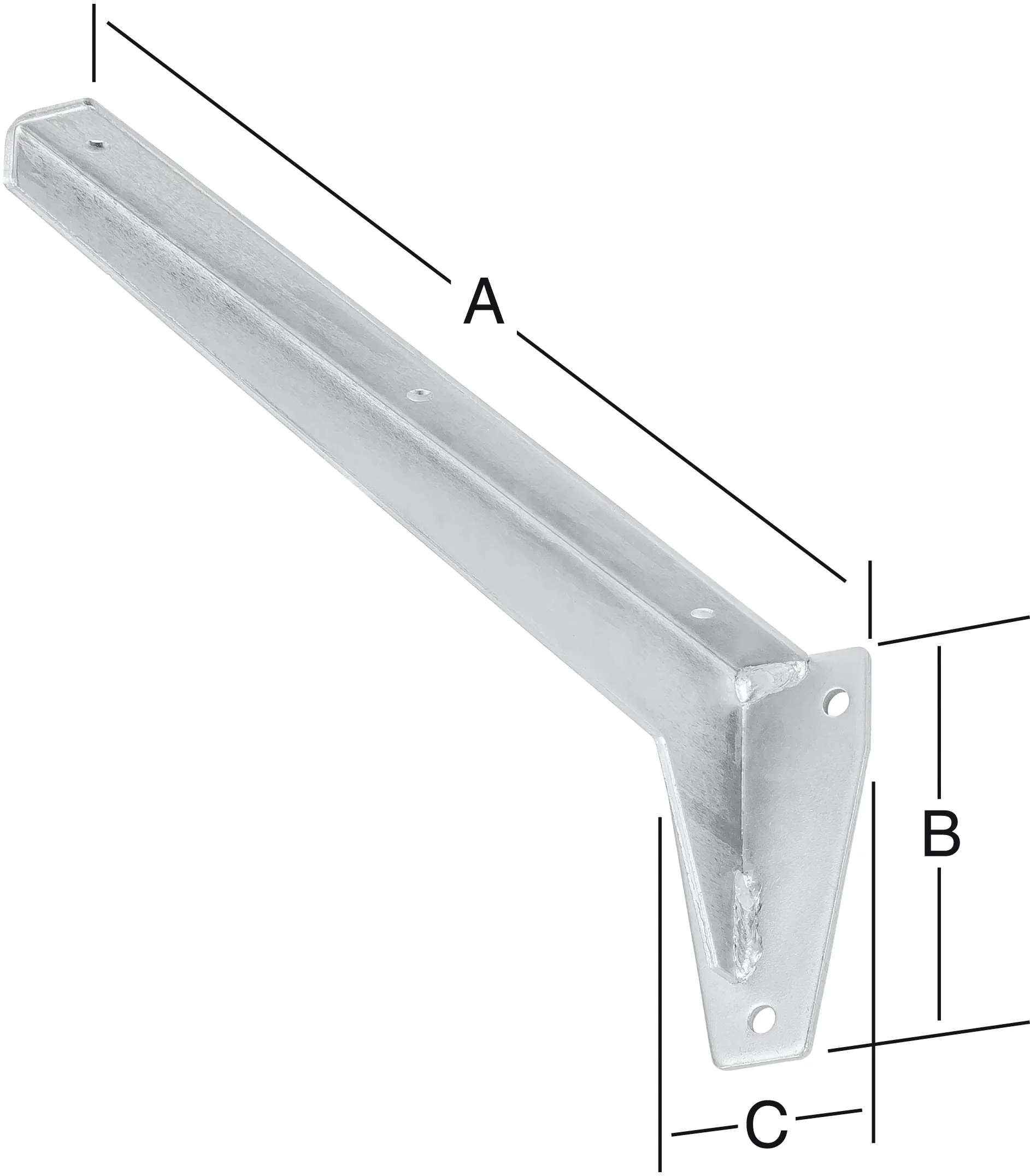 Vormann L-Profil-Konsole 280 x 100 x 53 mm Stahl verzinkt