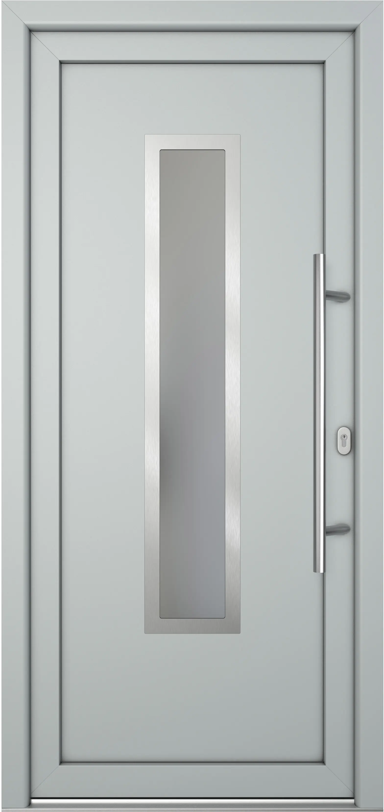 Meeth Haustür Signum Pro PVC Modell 32 88 x 200 cm DIN Rechts weiß/lichtgrau