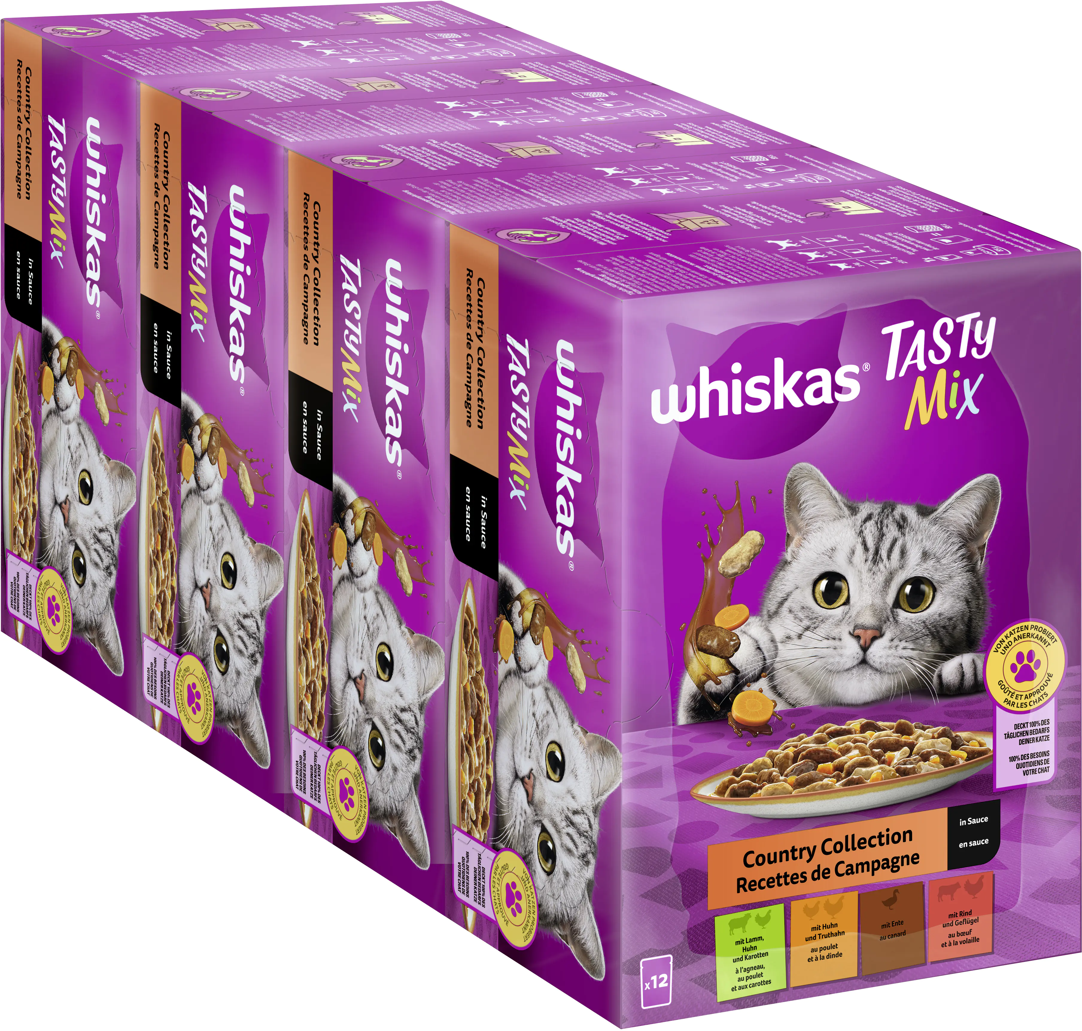 Whiskas Multipack Country Collection Tasty Mix Katzenfutter 12 x 85 g Whiskas Multipack Country Collection Tasty Mix Katzenfutter 12 x 85 g