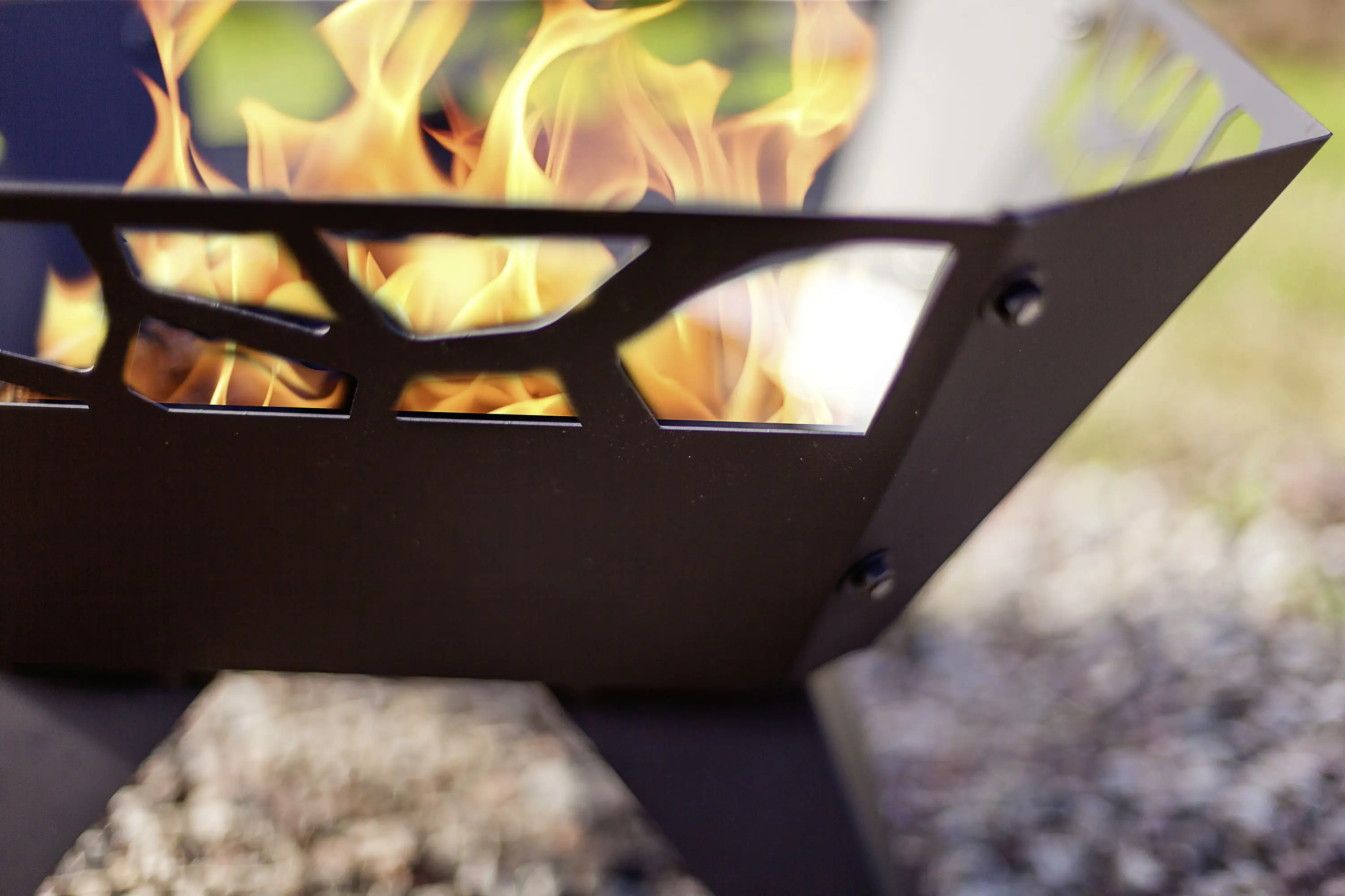 Dobar Design-Feuerschale viereckig 51,5 x 51,5 x 30 cm