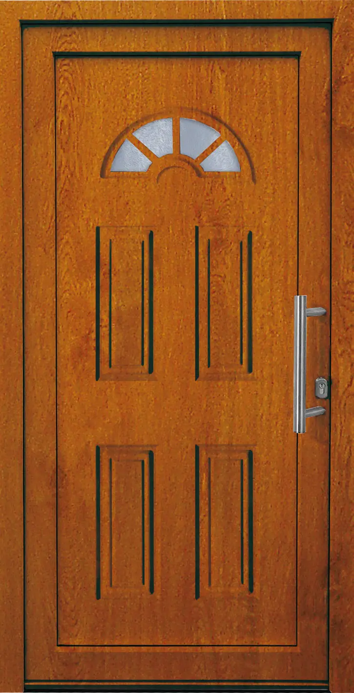 Panto Haustür Modell K001 DIN rechts golden oak 110 x 210 cm 