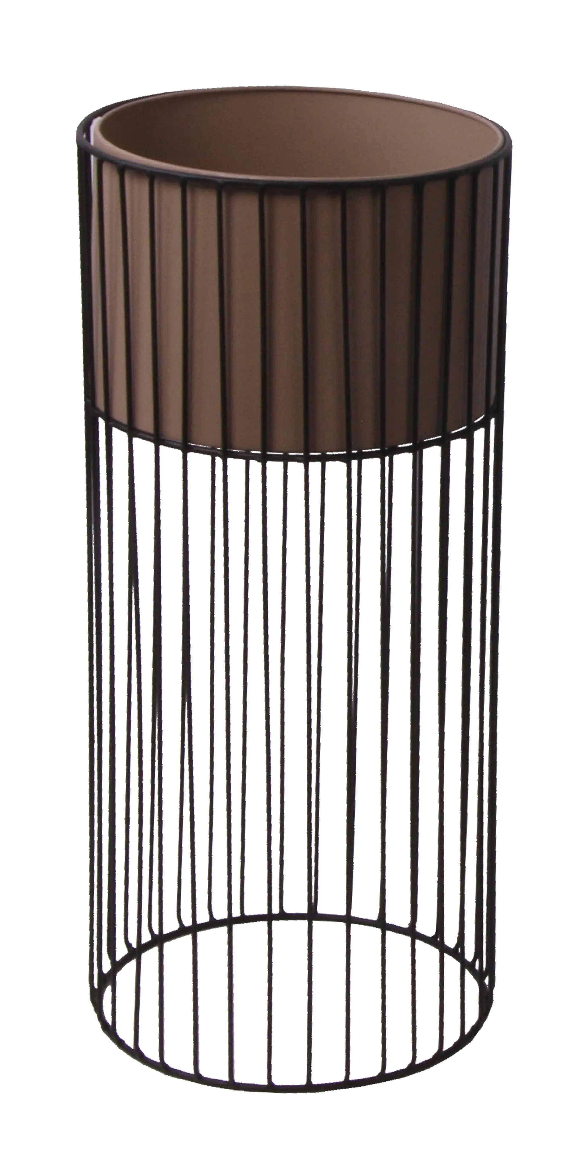 TrendLine Pflanzgefäß Metall Ø32 x 70 cm schwarz-taupe