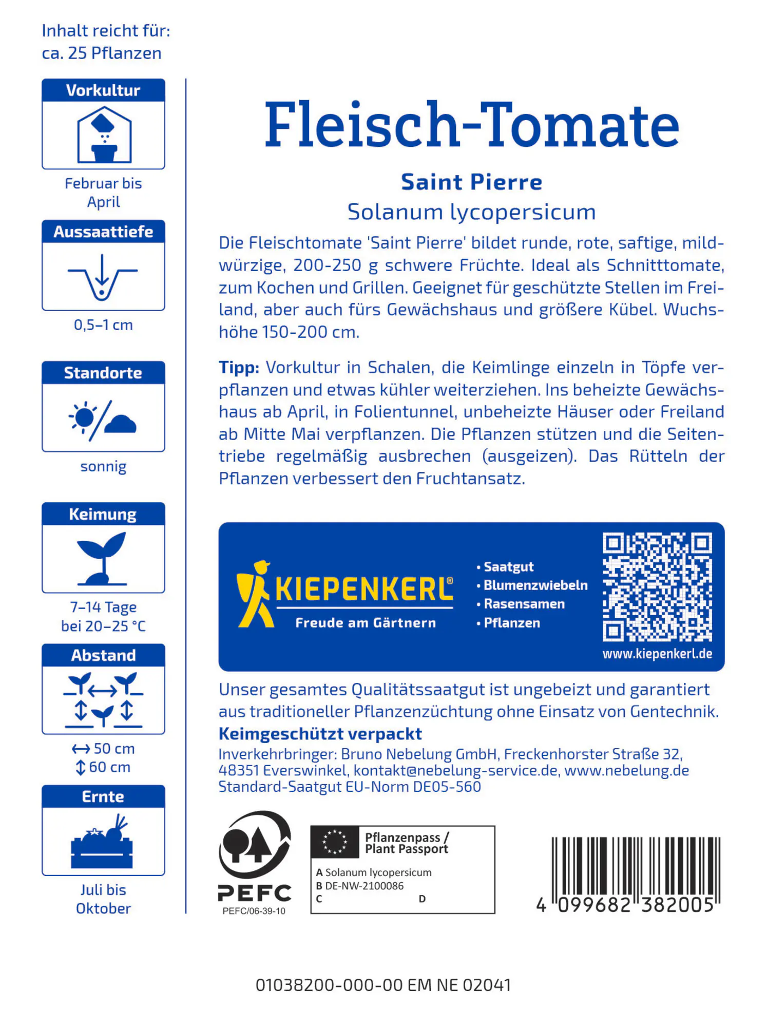 Kiepenkerl Saatgut Fleisch-Tomaten für ca. 25 Pflanzen