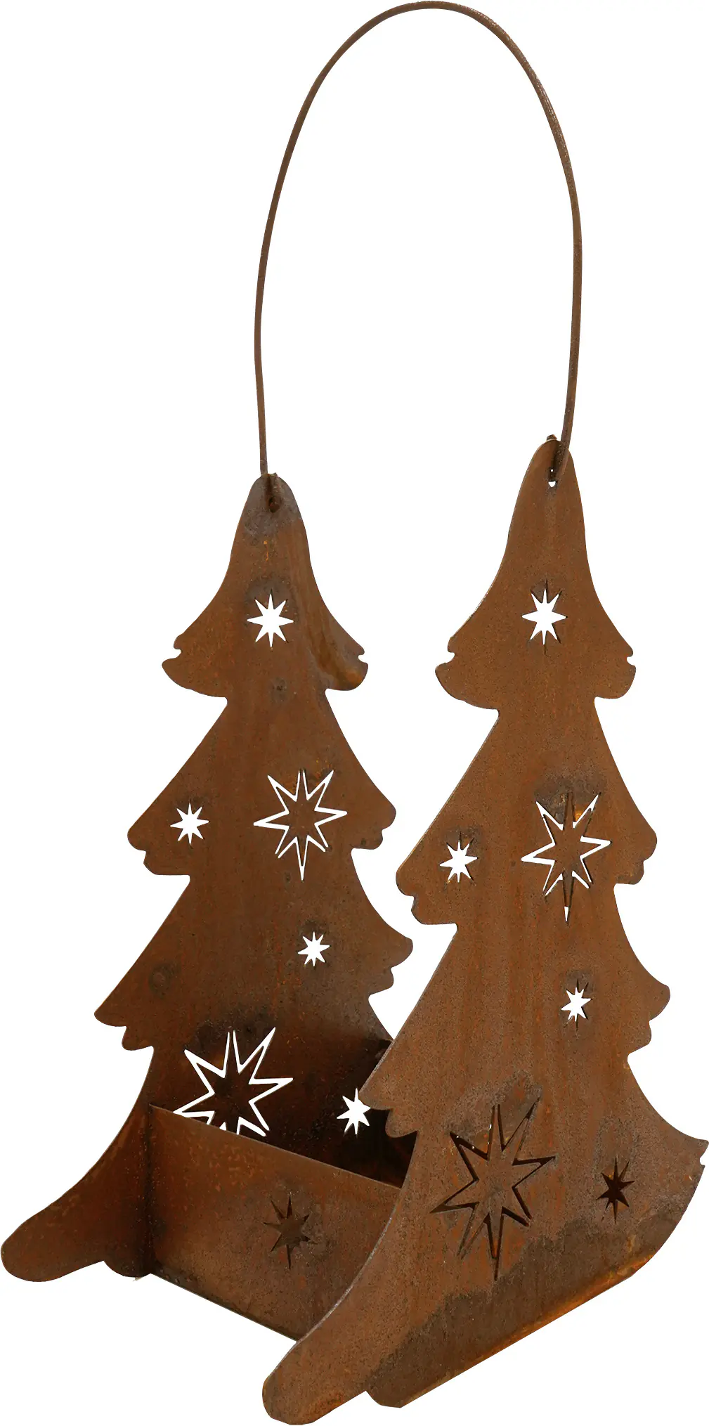 Badeko Deko Laterne Bayerwald 27 cm rostbraun