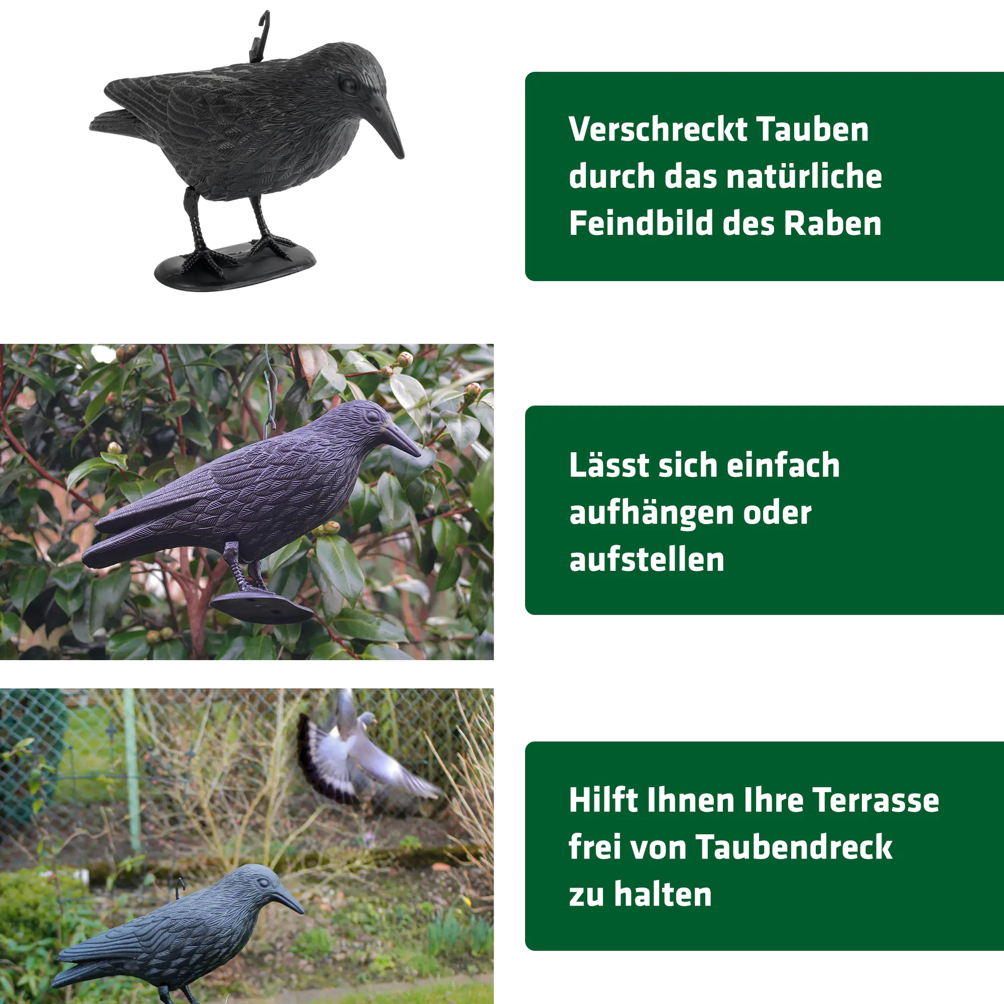 Gardigo Vogelabwehr Krähe schwarz Gardigo Vogelabwehr Krähe schwarz