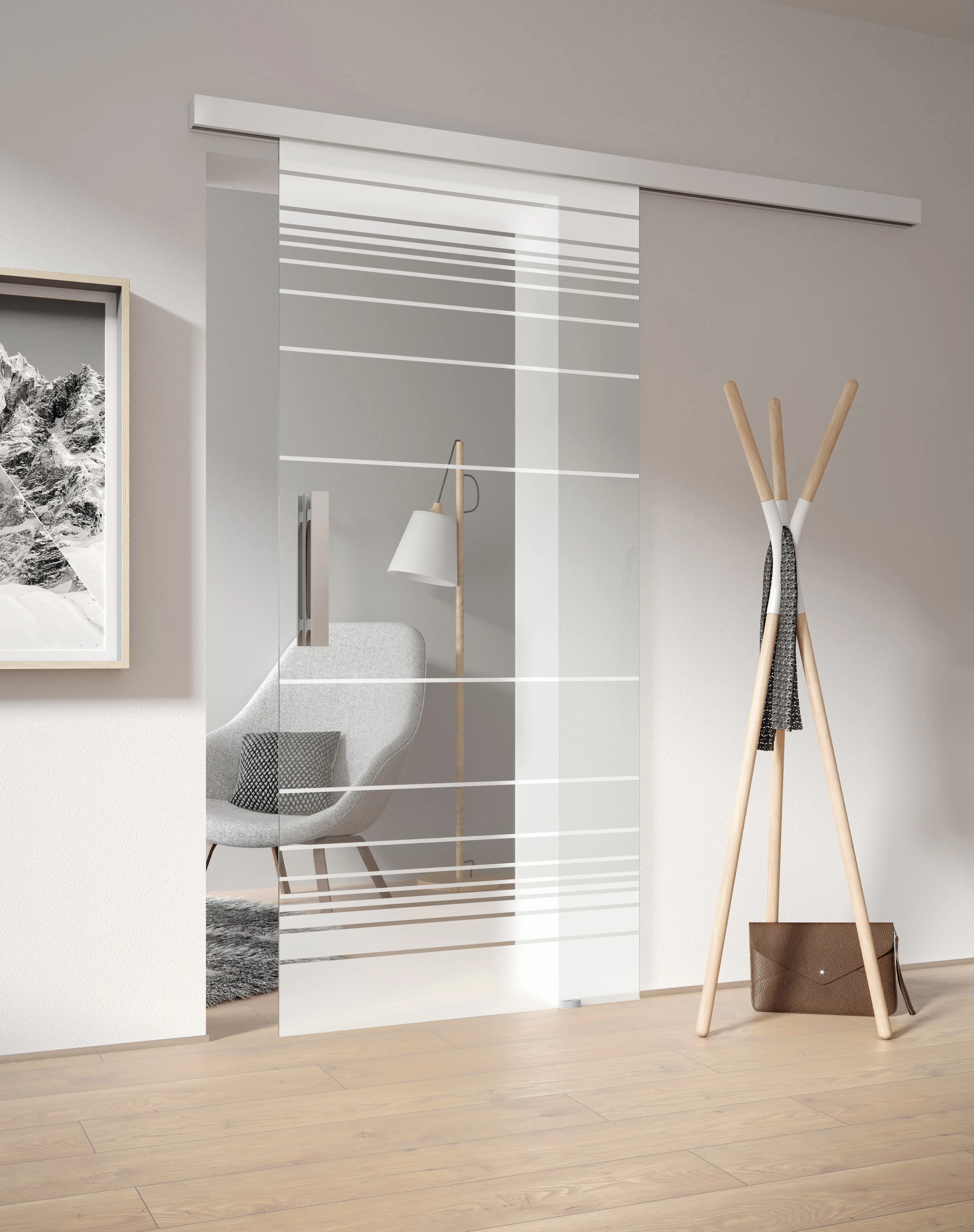 Ambiente Glas-Schiebetür Opal Dekor S 36/06 ESG, Klarglas