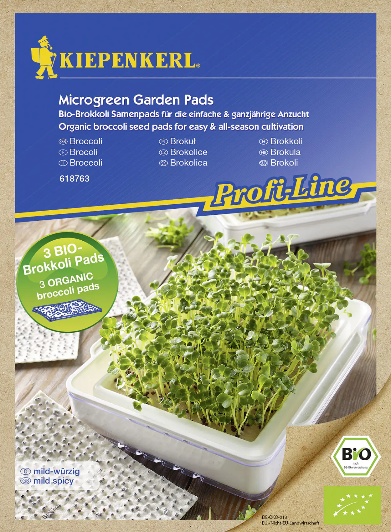 Kiepenkerl Saatgut Profi Line Nachfüllpads MicroGreen Bio Brokkoli 3 Stück