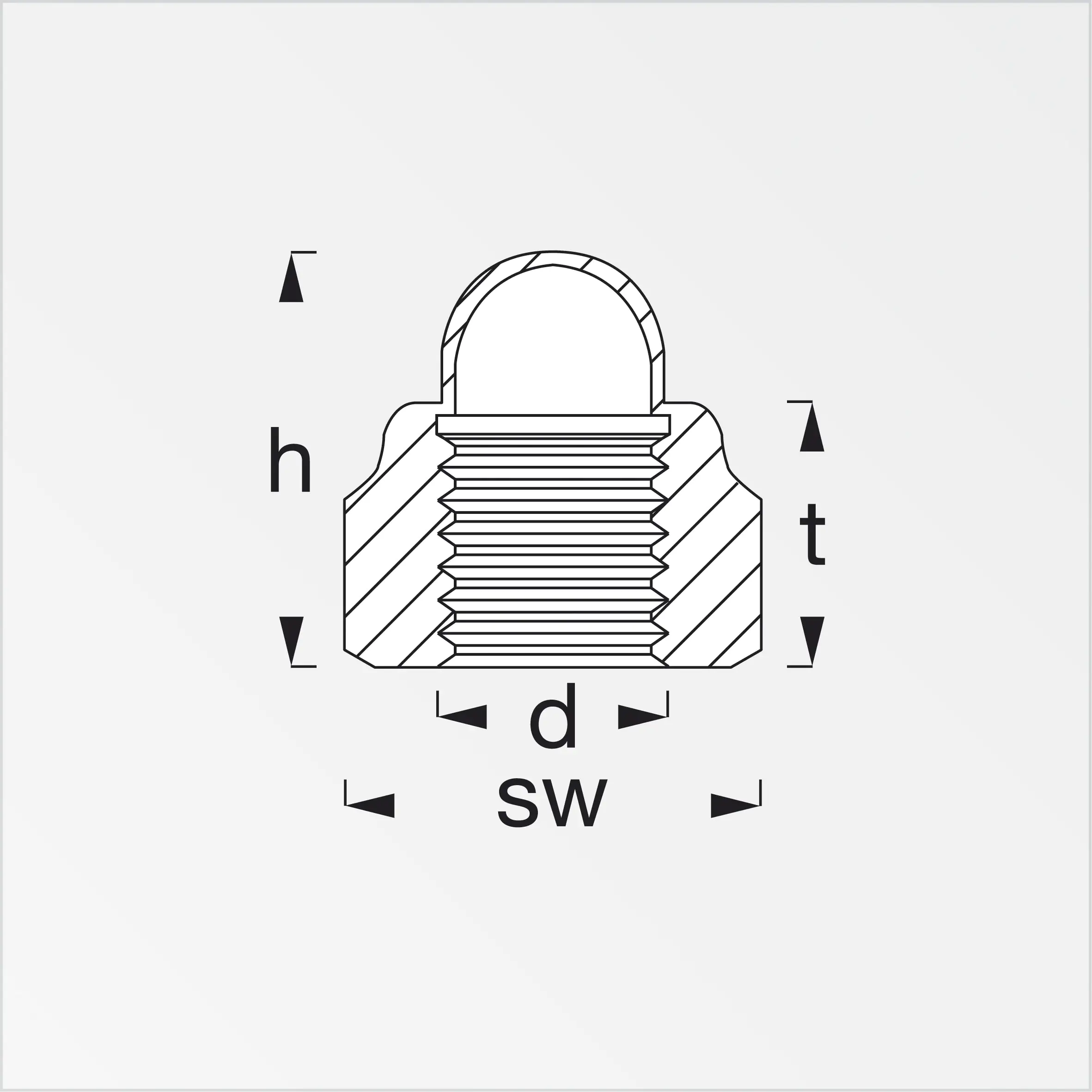 alfer Sechskant-Hutmutter M12