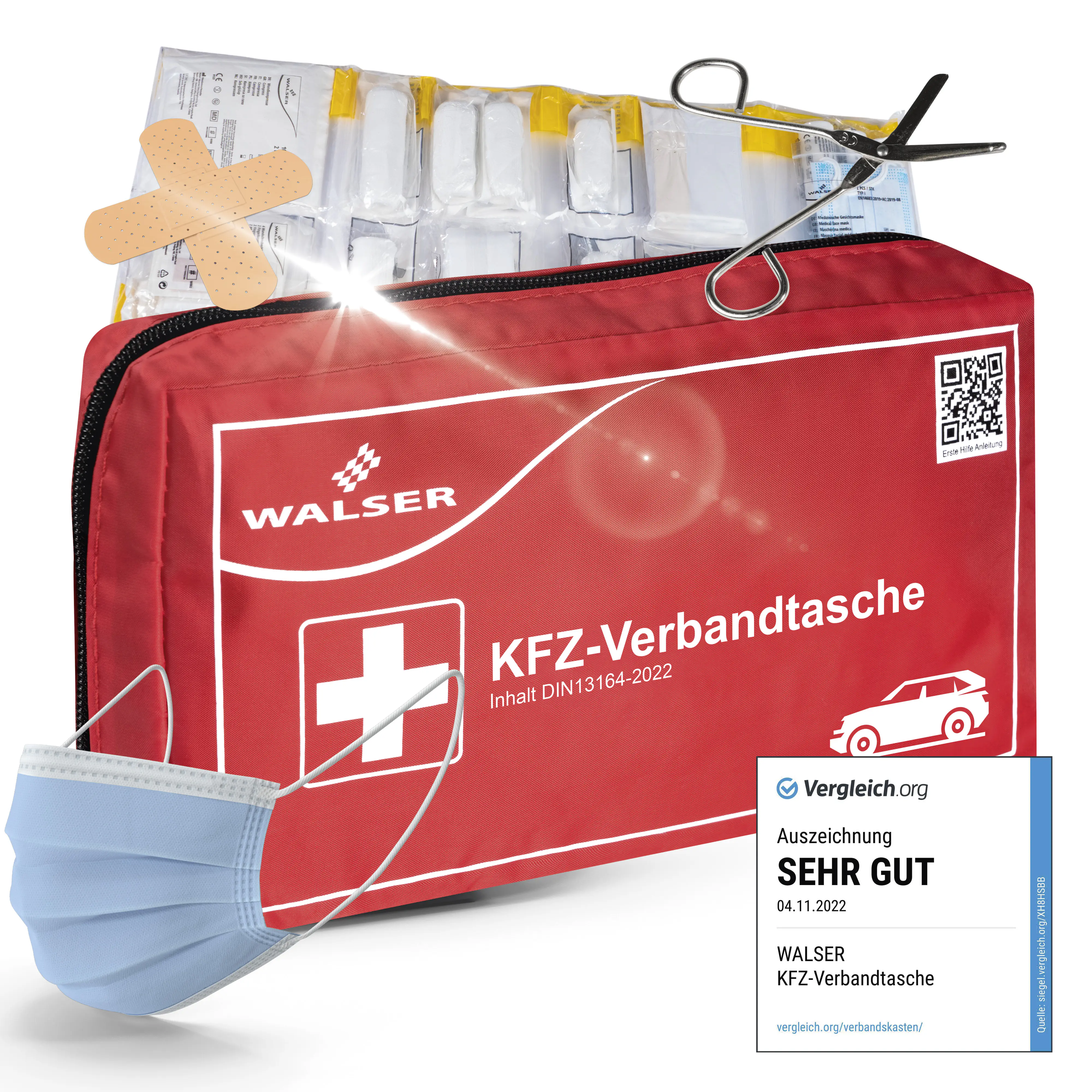 Walser KFZ Verbandstasche DIN 13164:2022 