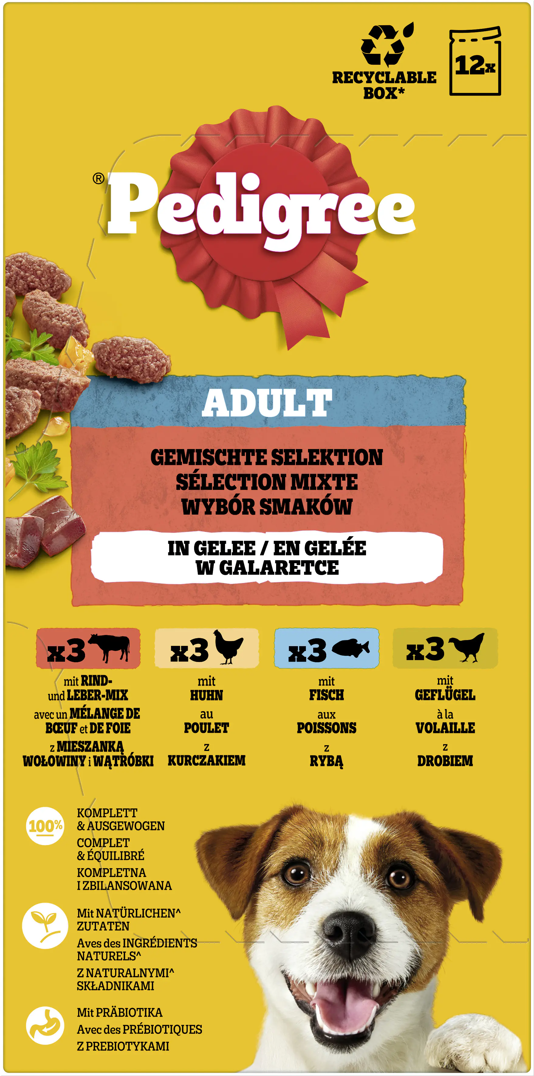 Pedigree Hundenassfutter Adult 12 x 100 g Gemischte Selektion