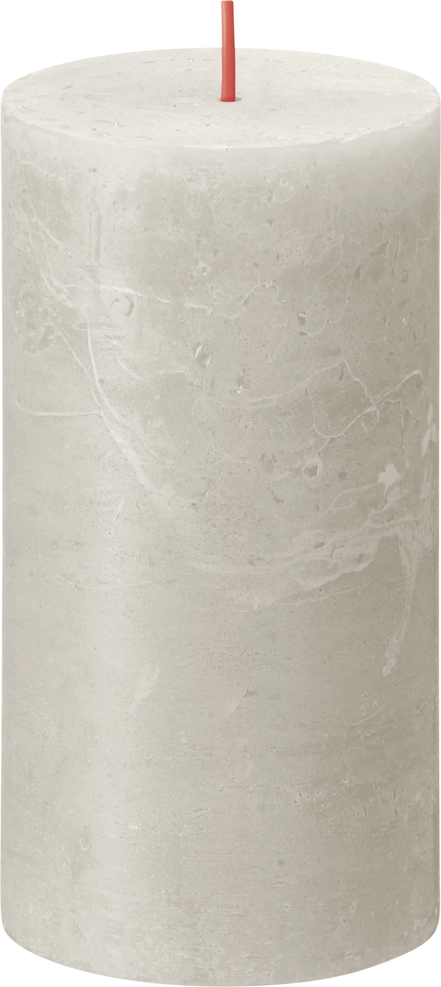 Bolsius Rustik Stumpenkerze rustik sandgrau, Höhe: 13 cm, Ø 6,8 cm