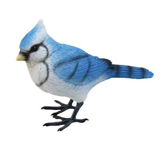 Dekofigur Vogel 10,5 x 13 cm blau weiß