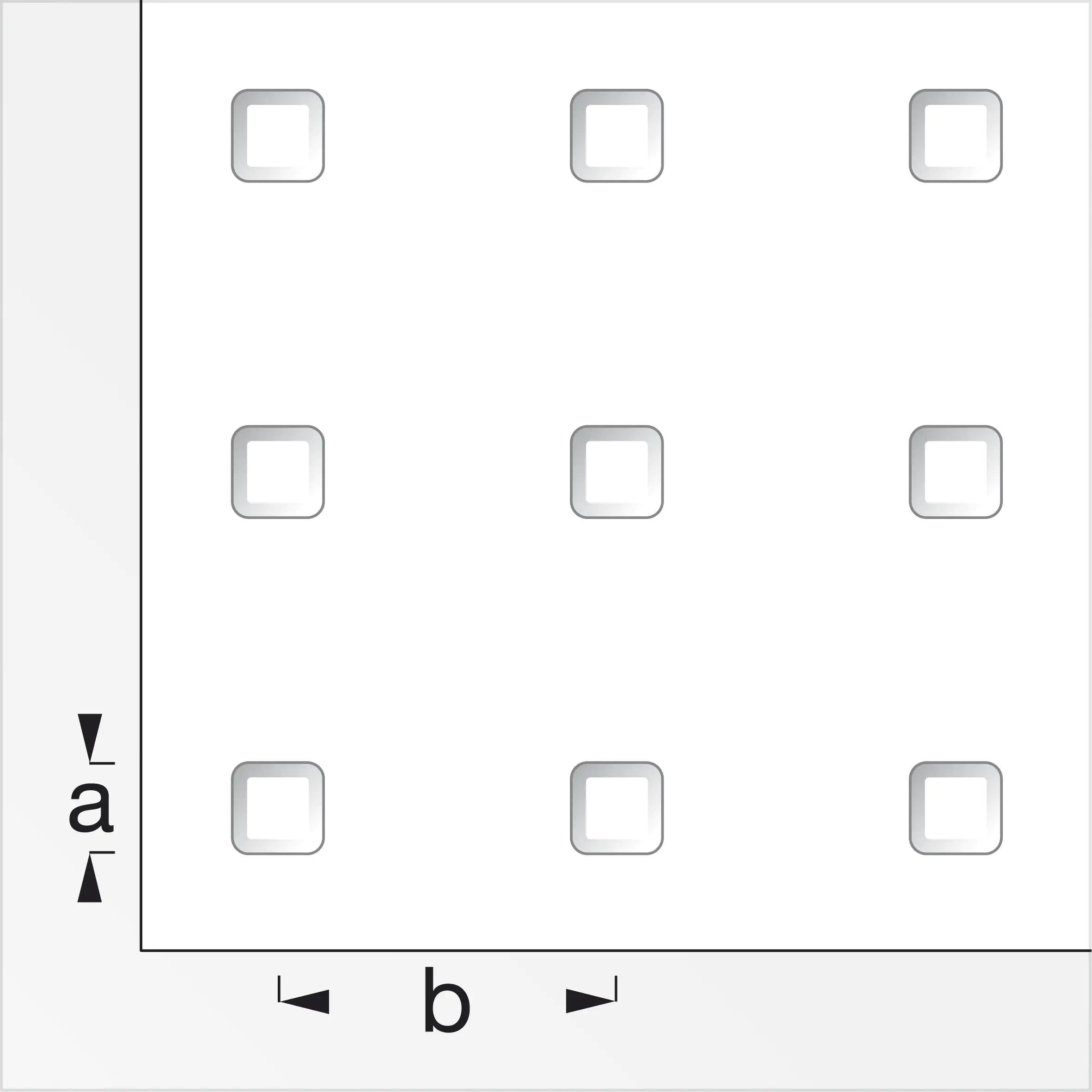 alfer Quadratnoppenblech Aluminium eloxiert