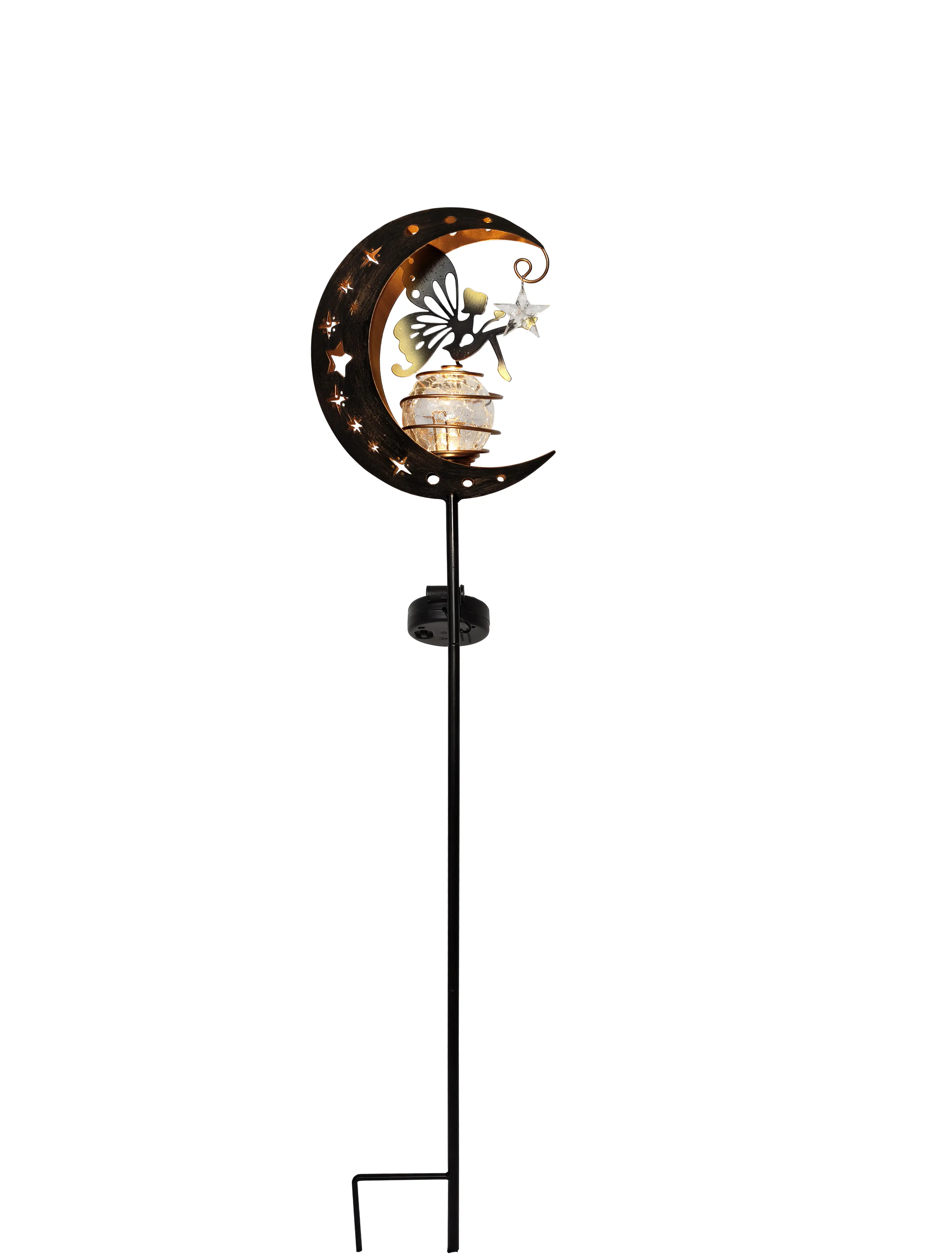 Dapo LED Solarstecker Lichtstab Mondlicht warmweiß