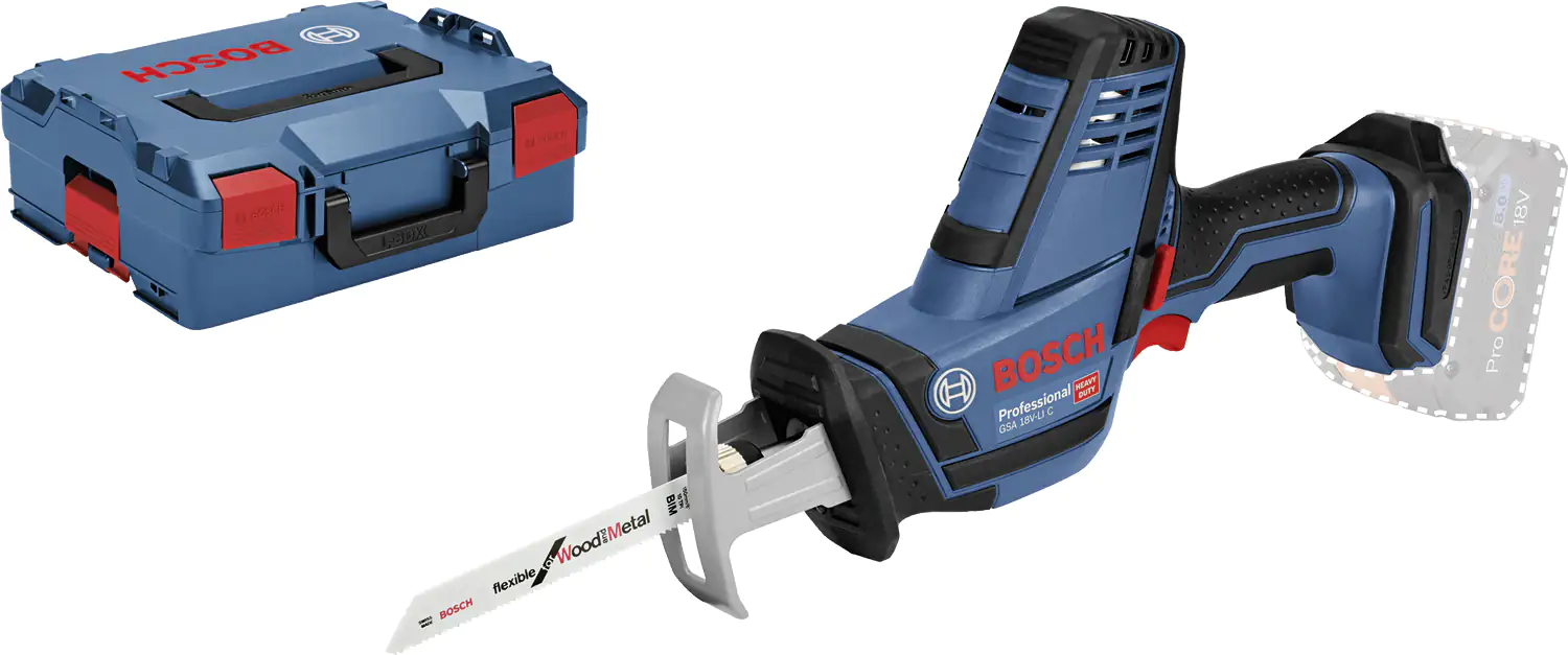 Bosch Professional Akku-Säbelsäge GSA 18 V-LI C Solo in L-Boxx