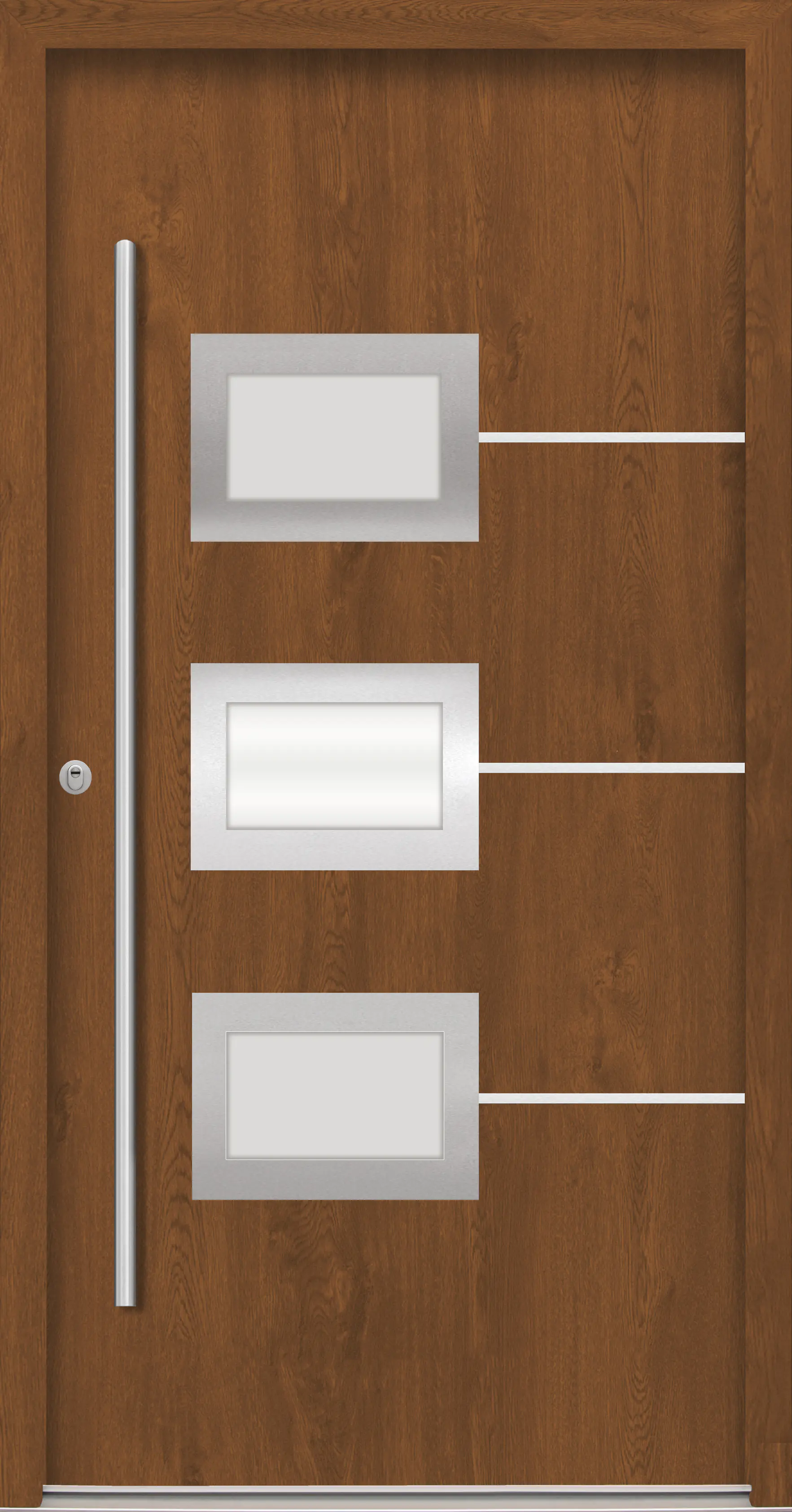 Splendoor Haustür Passivedoor Premium B03 RC2 Golden Oak DIN Links 110 x 210 cm