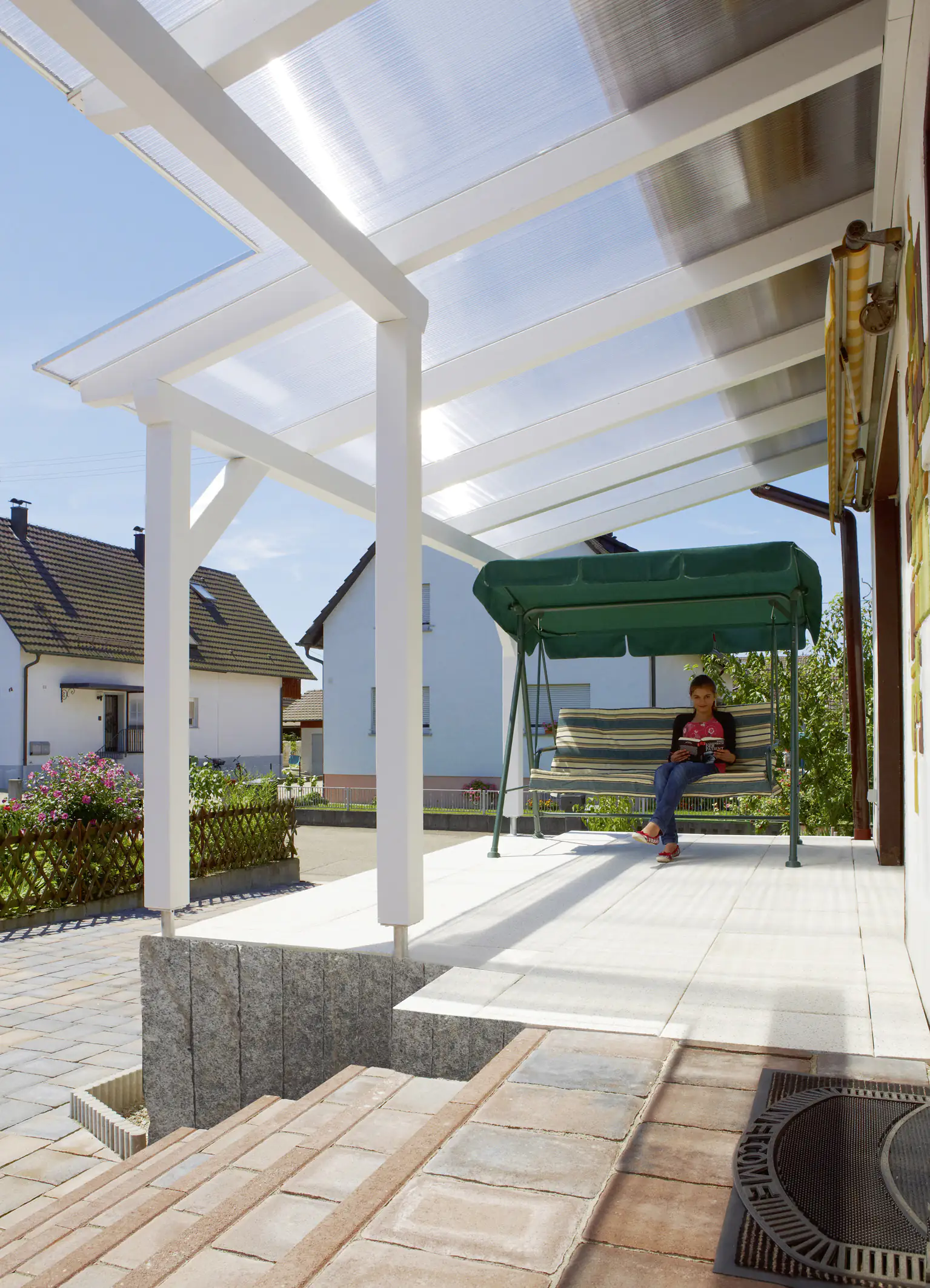 4003412106038_1268397 Gutta Polycarbonat-Doppelstegplatte Dual Estetics 300 x 98 cm 16 mm klar