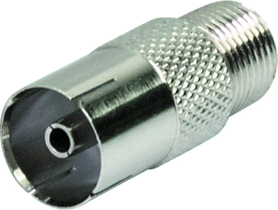 Schwaiger Koaxial Adapter UEST9320 531 silber, 1x F Buchse / 1x IEC Buchse