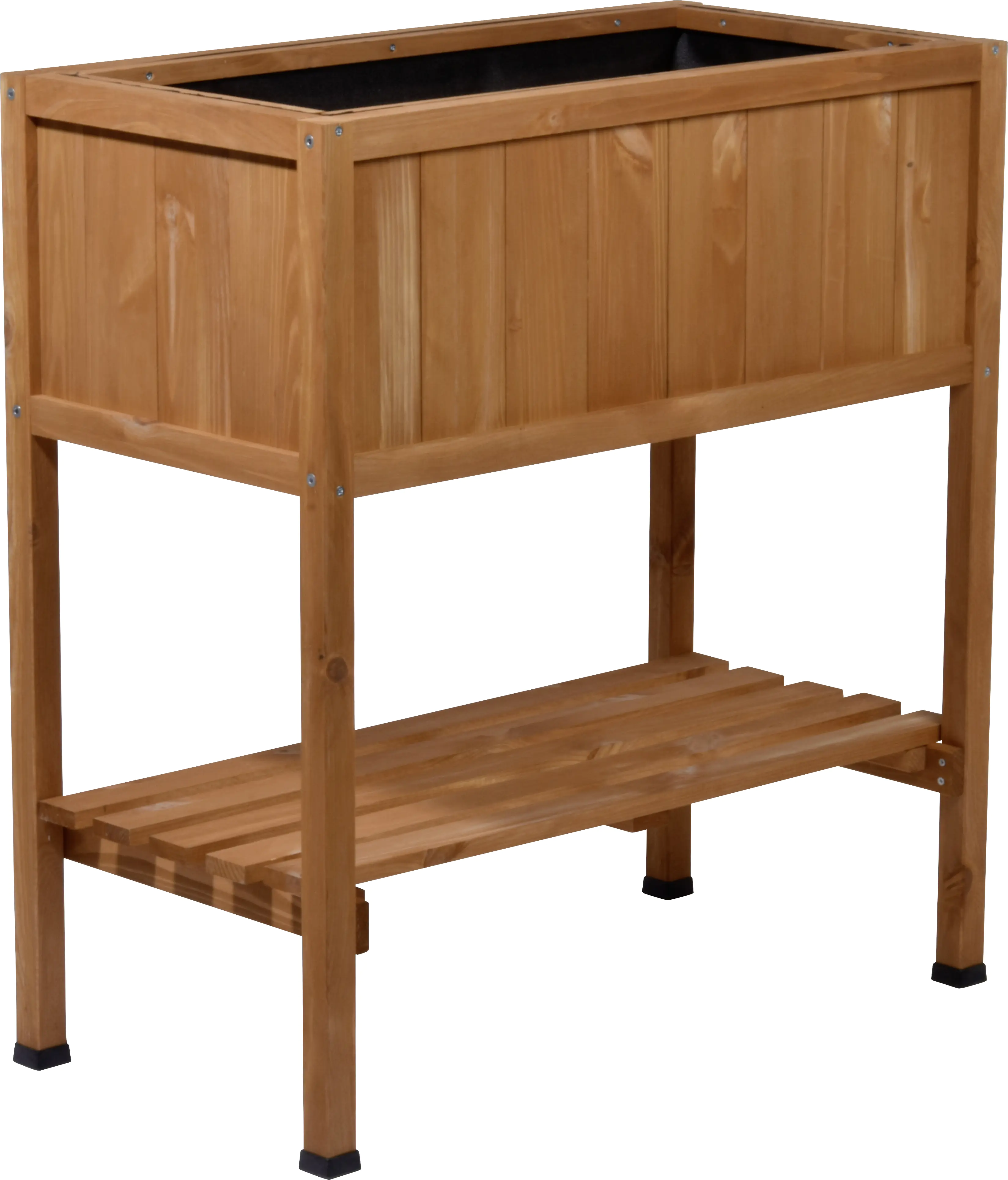 Dobar Hochbeet mit Ablage, braun