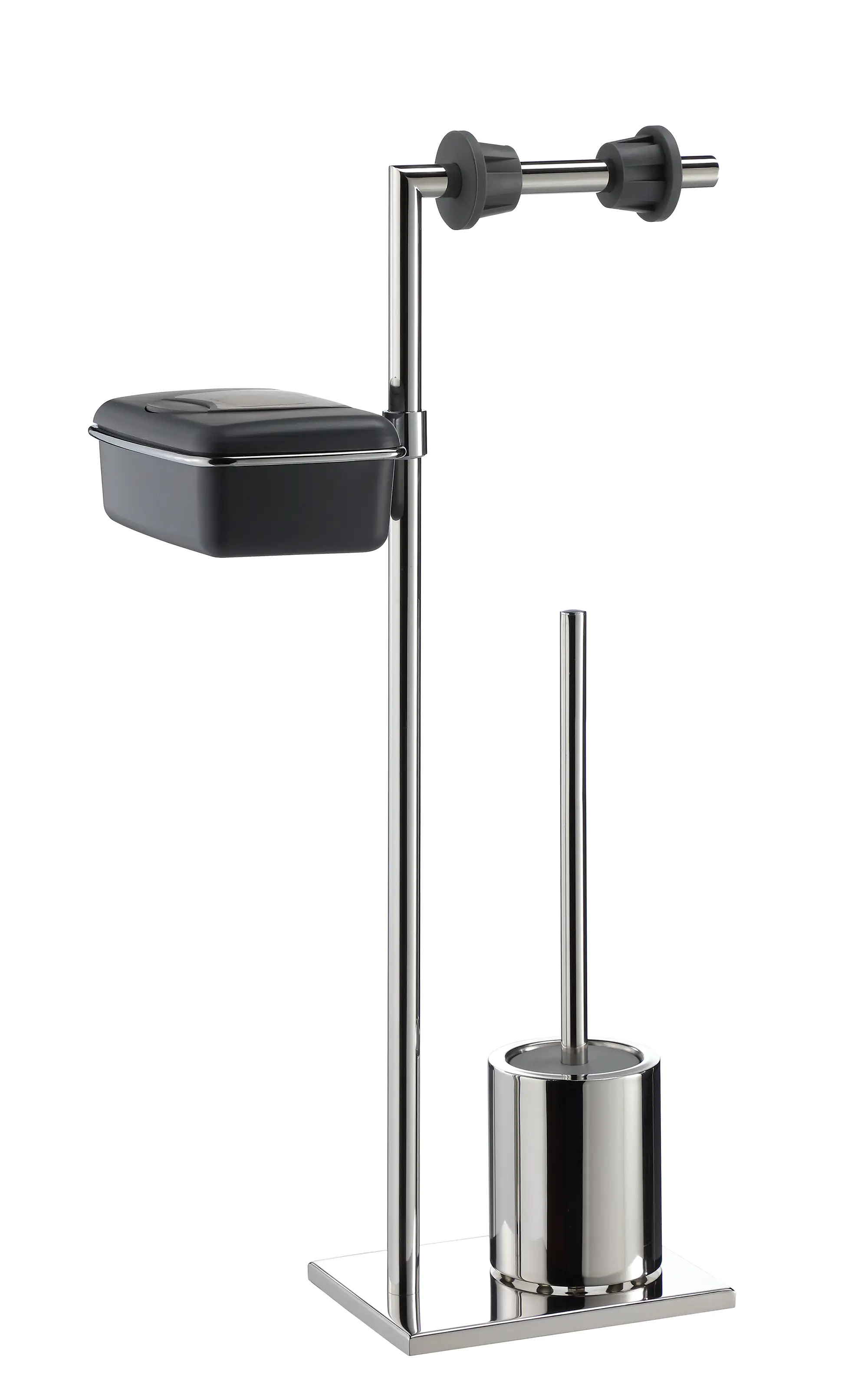 Primaster Toilettenbürstenhalter Edelstahl verchromt Florenz mit Feuchtpapierbox