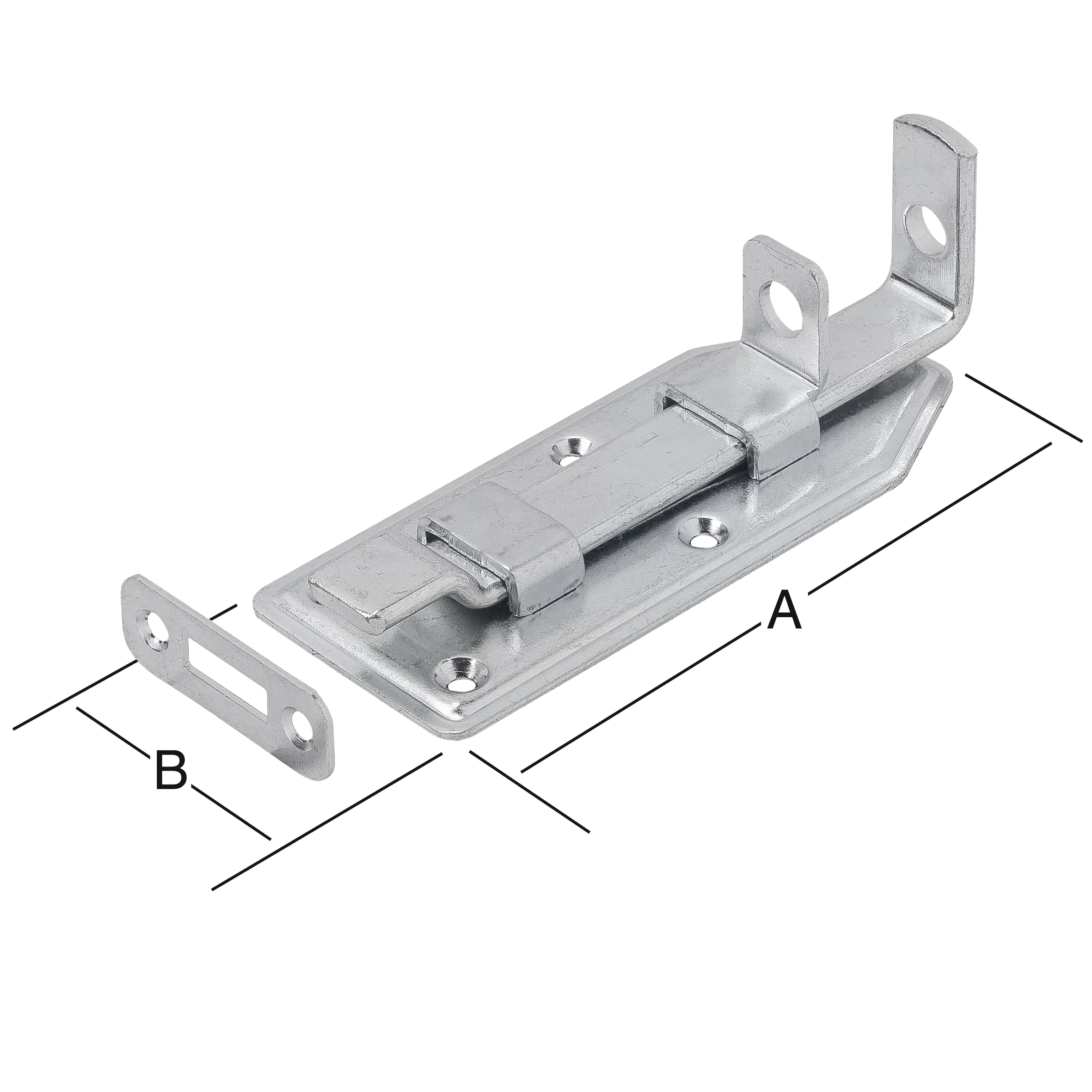 Vormann Türschlossriegel verzinkt 100 x 50 mm Vormann Türschlossriegel verzinkt 100 x 50 mm