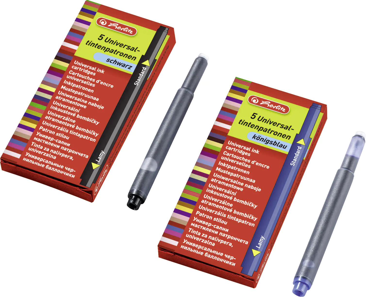 4008110194325 herlitz Tintenpatronen Universal blau 2 x 5 Stück