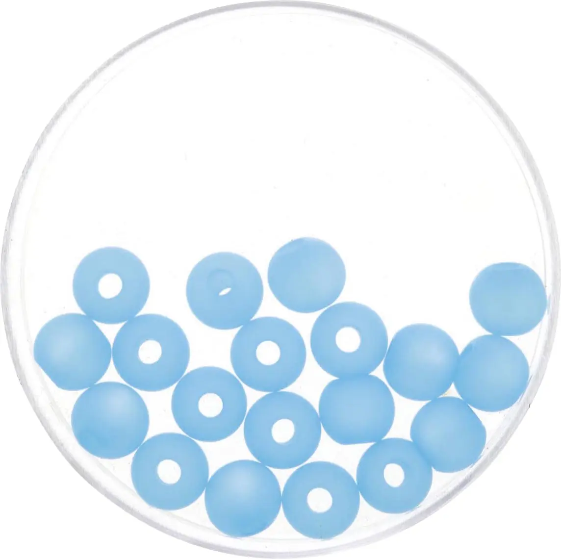 Glorex Perle Polaris 6 mm 20 Stück, matt aqua