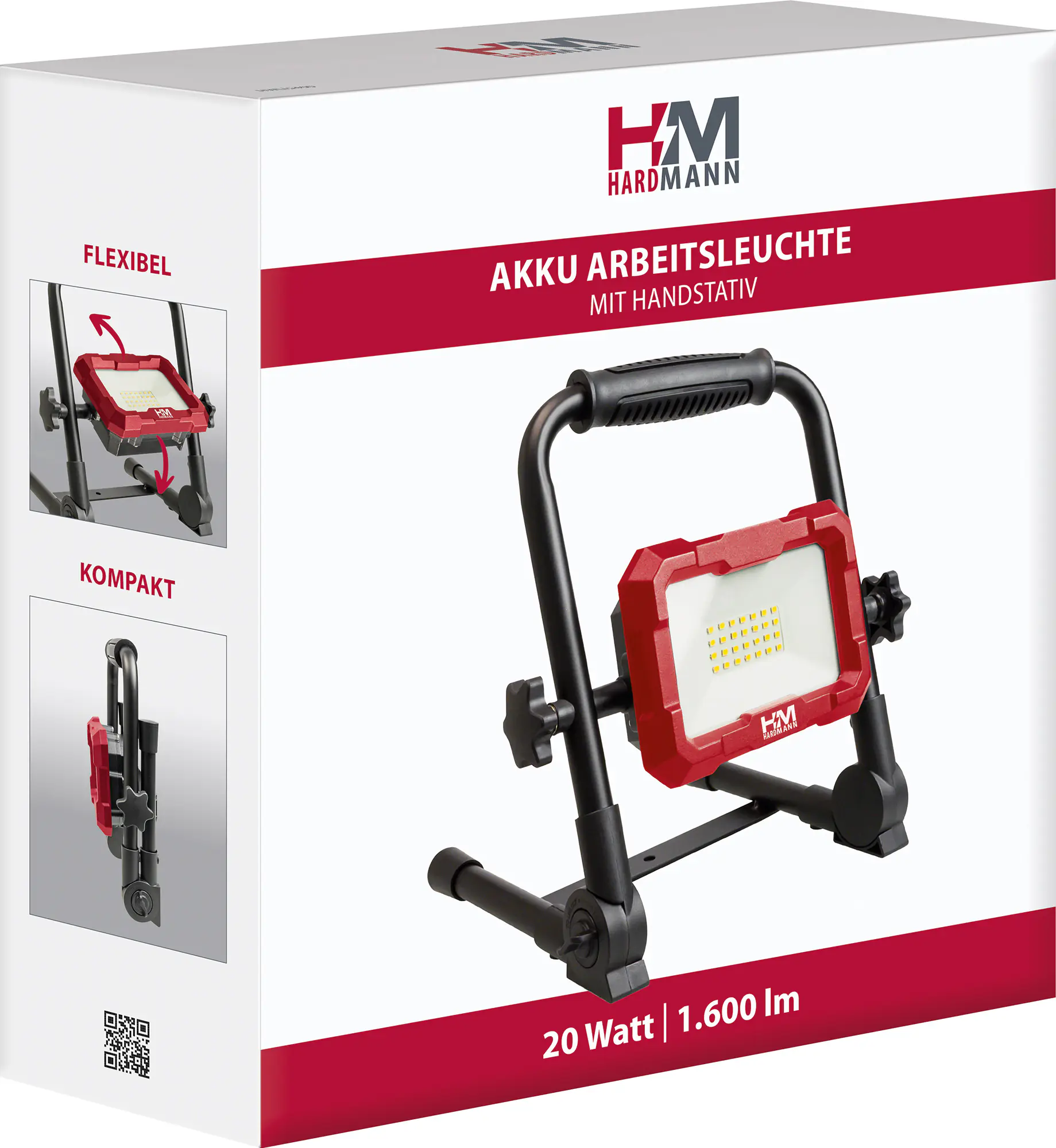 Schwaiger Akku LED-Baustrahler HWLI5400 IP54 20 W 1600 lm zusammenklappbar 