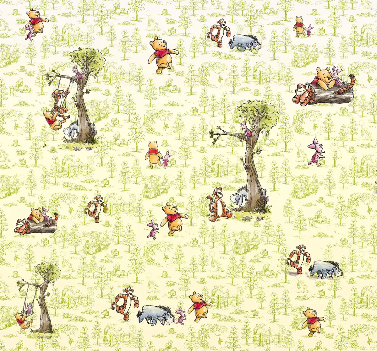 4055065510496 Komar Vlies Fototapete Winnie Pooh Friends 300 x 280 cm