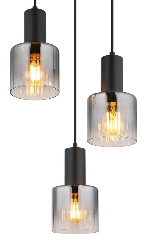 Globo Hängeleuchte Jack 27 x 150 cm (Ø x H) schwarz matt