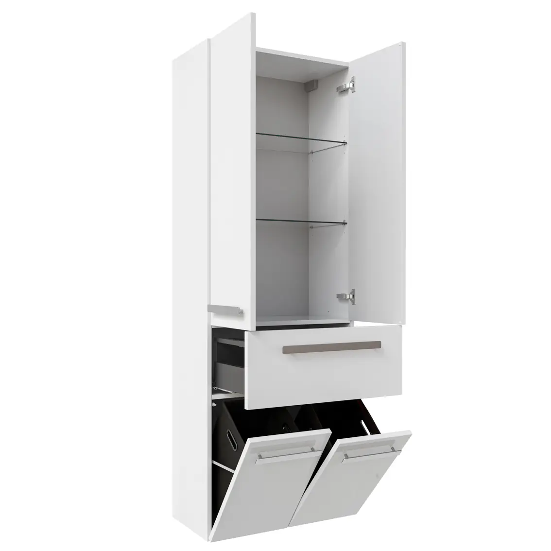 Pelipal Hochschrank Fokus 4005 Lack polarweiß hochglanz