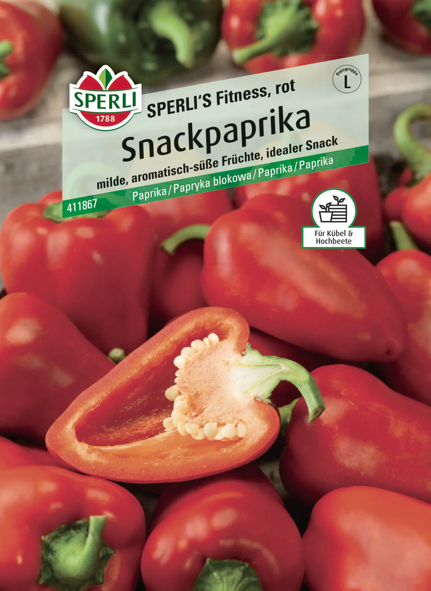 Sperli Saatgut Snackpaprika Fitness rot F1 für ca. 5 Pflanzen