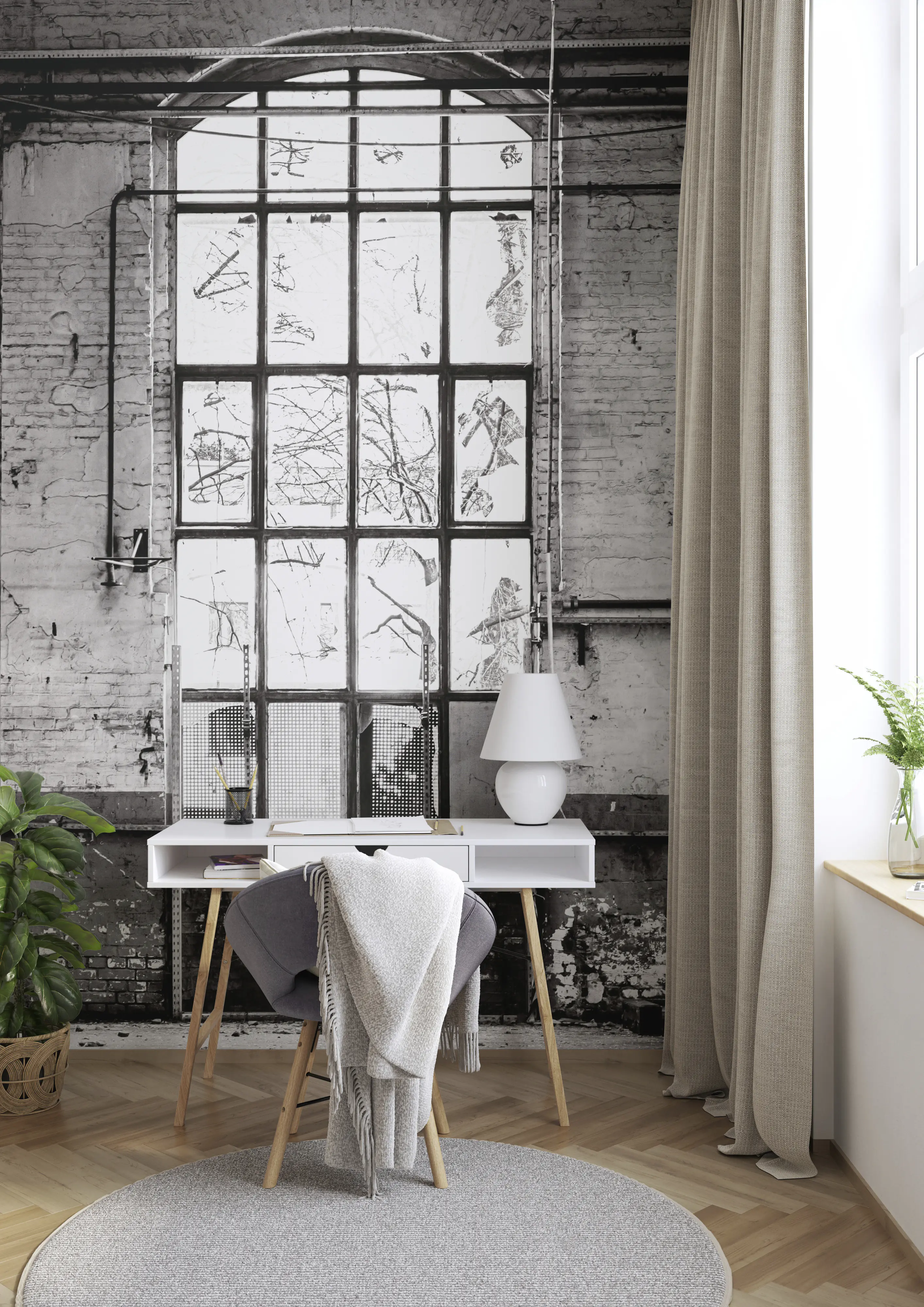 Rasch Vlies Fototapete 940930 Grau Muster & Motive 3 m x 3,72 m