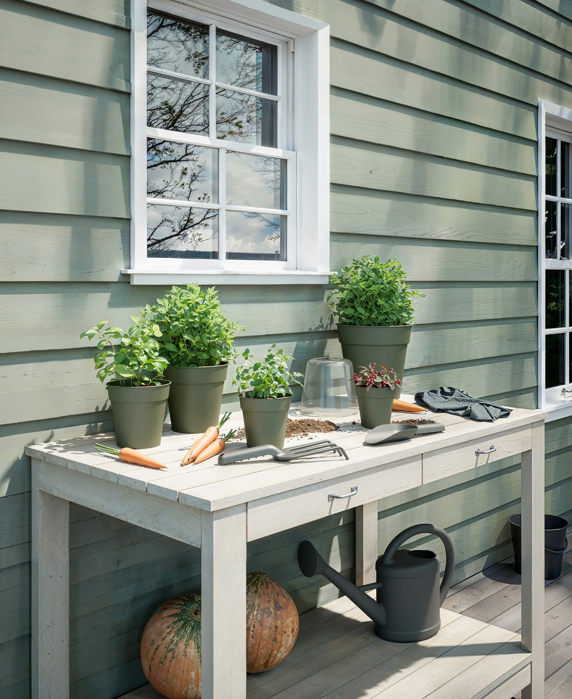 Artevasi Anzuchttopf Madagascar Kunststoff trockengrün Ø 19 x 17 cm 