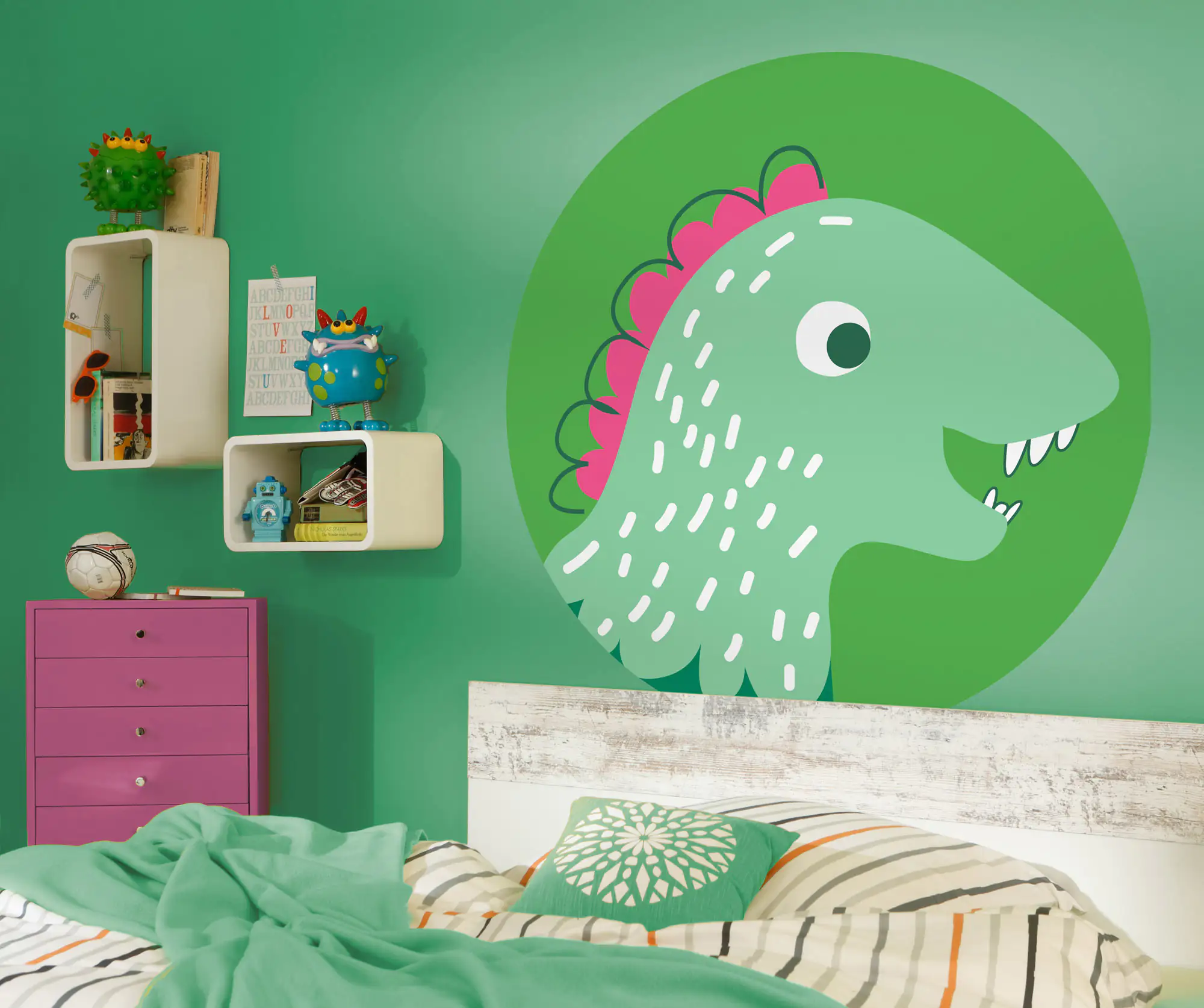 Komar Vlies Fototapete Dot Little Dino Tyranno Ø 128 cm selbstklebend Komar Vlies Fototapete Dot Little Dino Tyranno Ø 128 cm selbstklebend